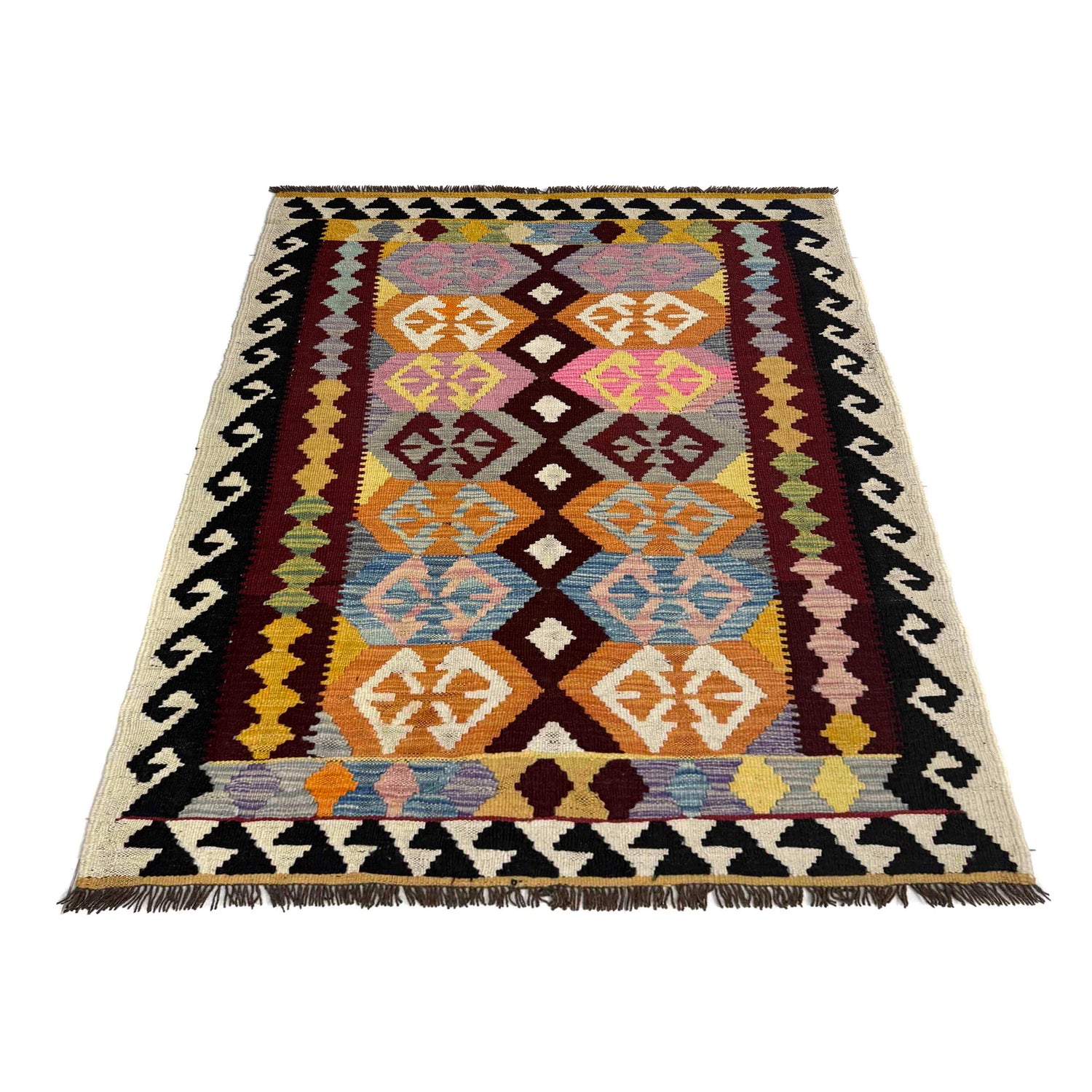 Handmade Vegetable Kelim 3' 6" x 4' 11" (ft) - No. R39904