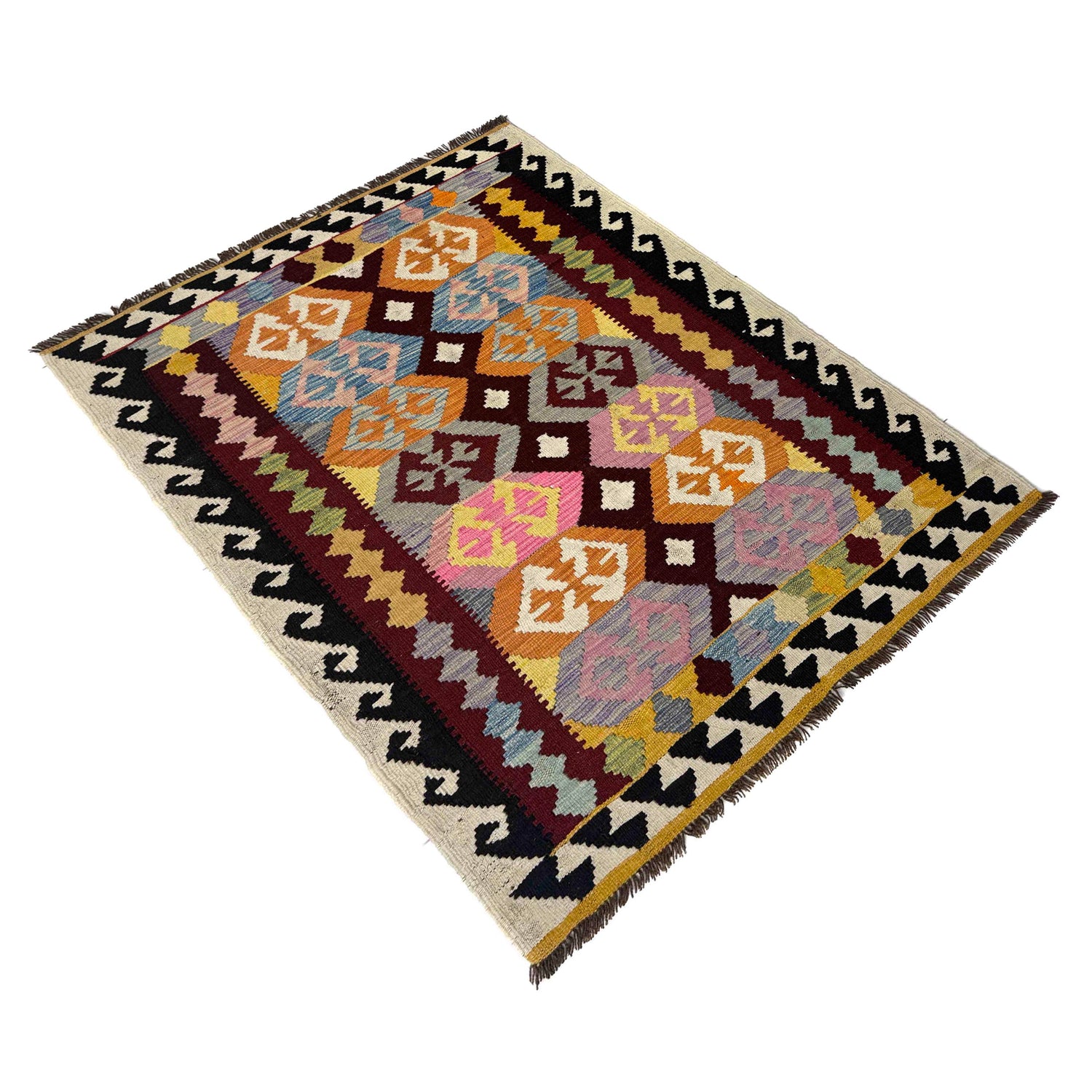 Handmade Vegetable Kelim 3' 6" x 4' 11" (ft) - No. R39904