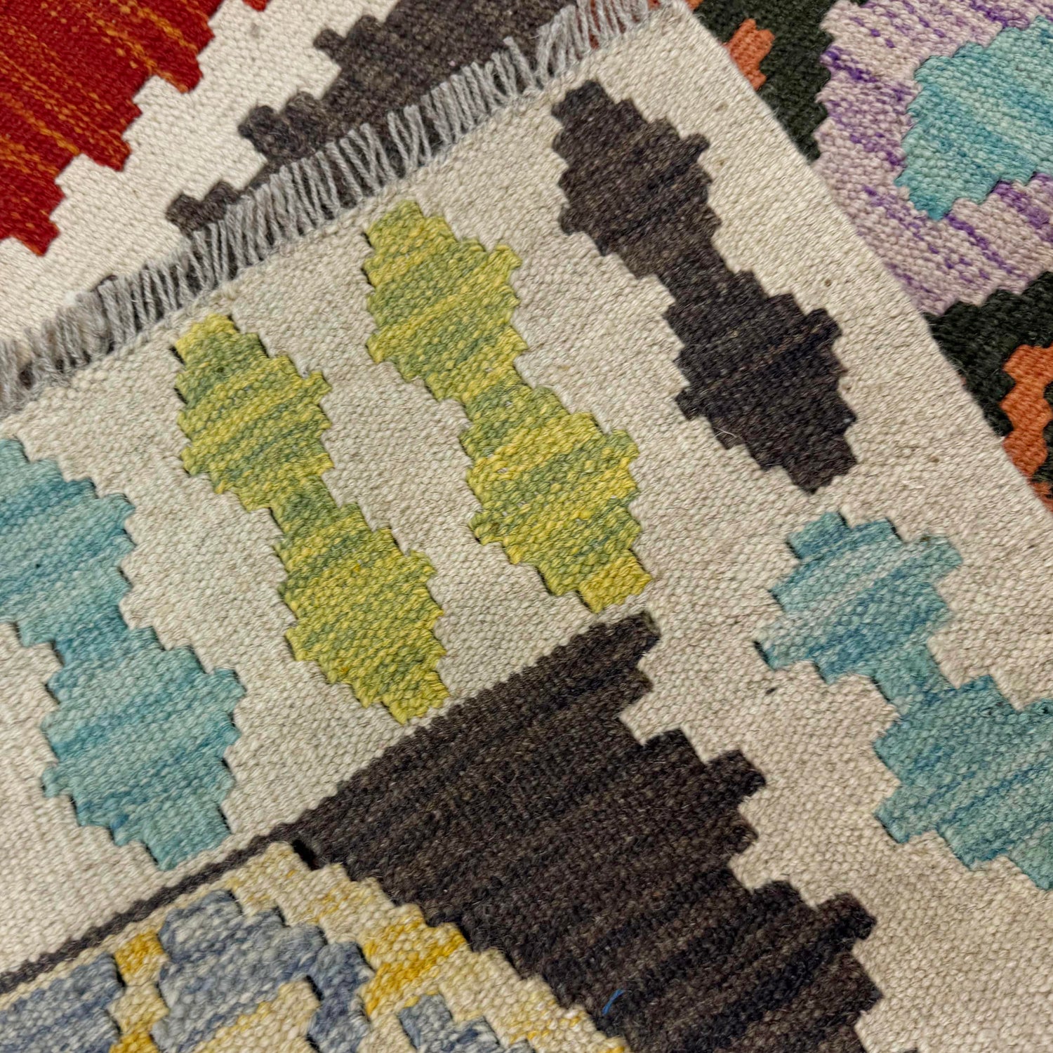 Handmade Vegetable Kelim 3' 6" x 5' 1" (ft) - No. R39905