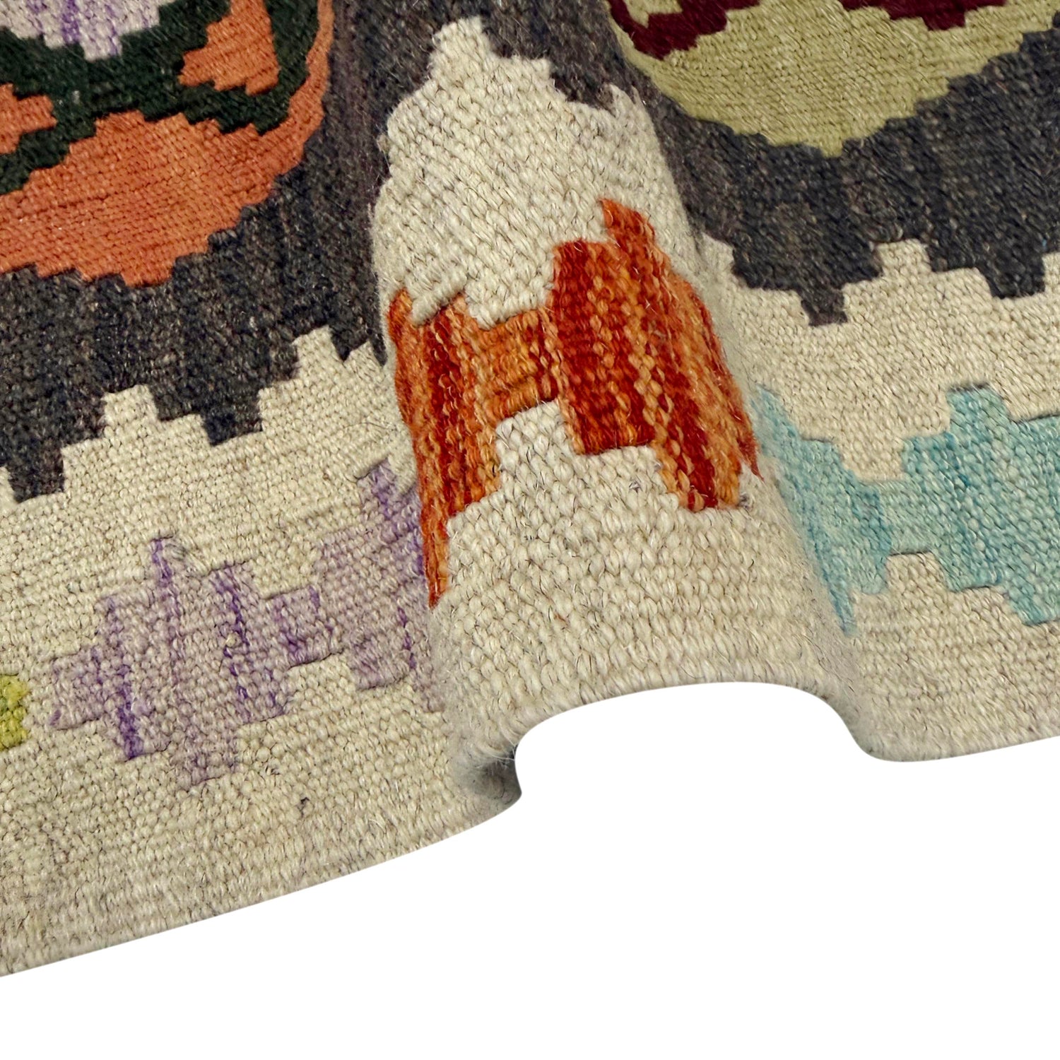 Handmade Vegetable Kelim 3' 6" x 5' 1" (ft) - No. R39905