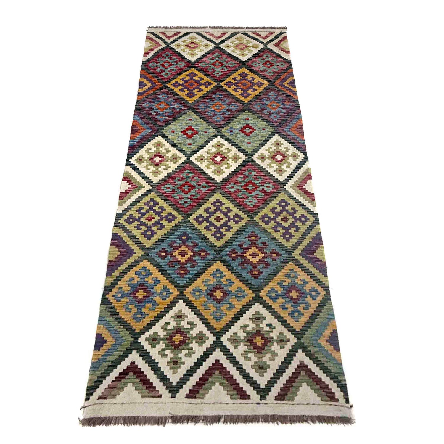 Vegetable Kilim Runner 2' 11" x 9' 6" (ft) - No. R40043