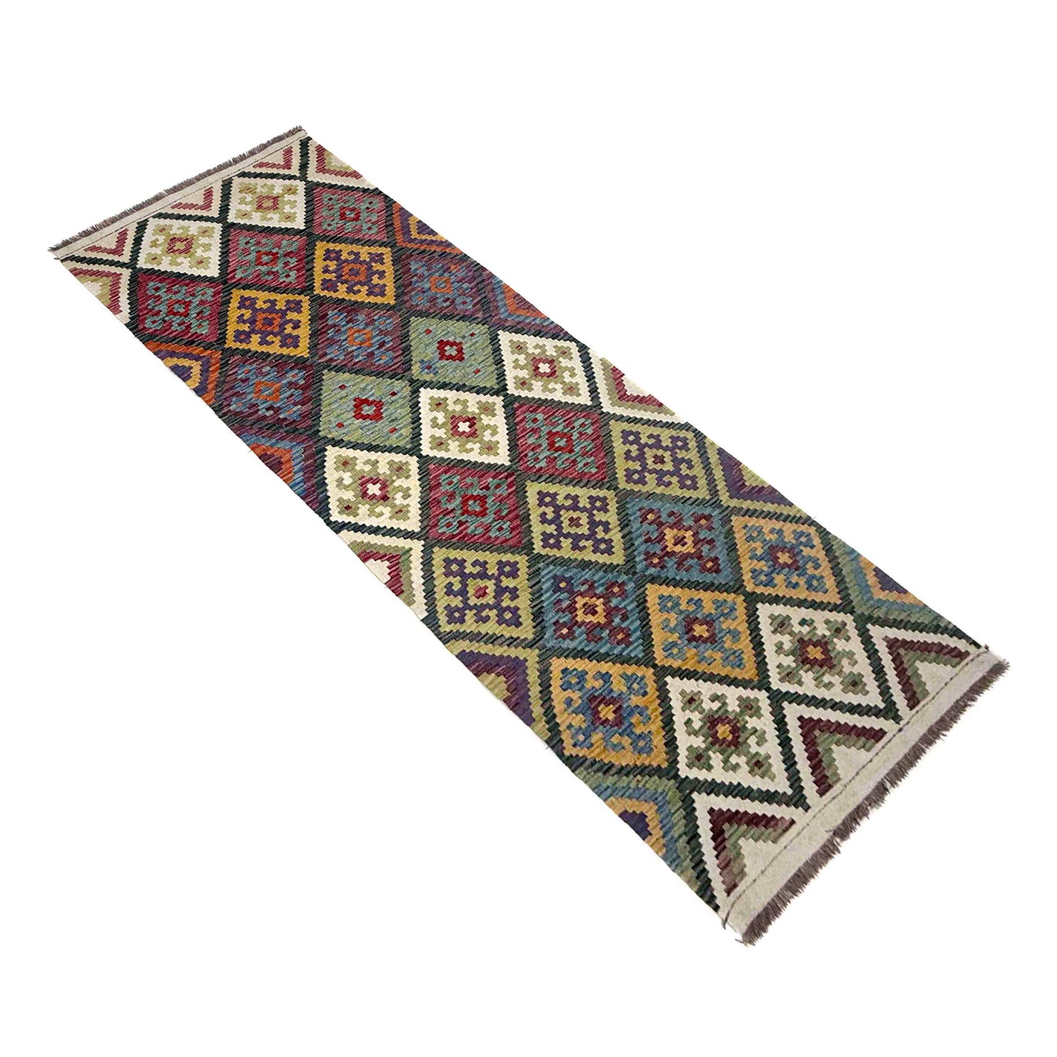 Vegetable Kilim Runner 2' 11" x 9' 6" (ft) - No. R40043