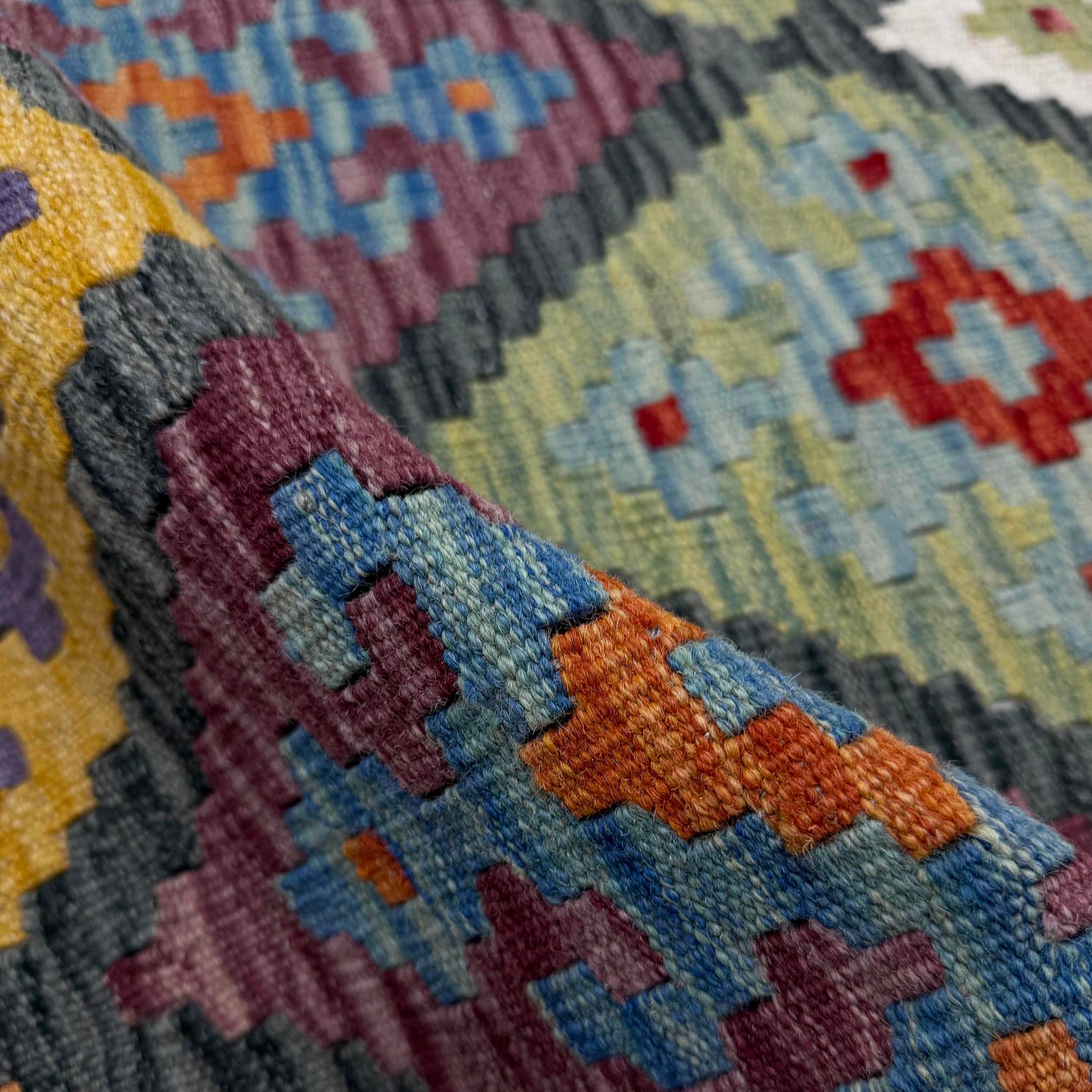Vegetable Kilim Runner 2' 11" x 9' 6" (ft) - No. R40043