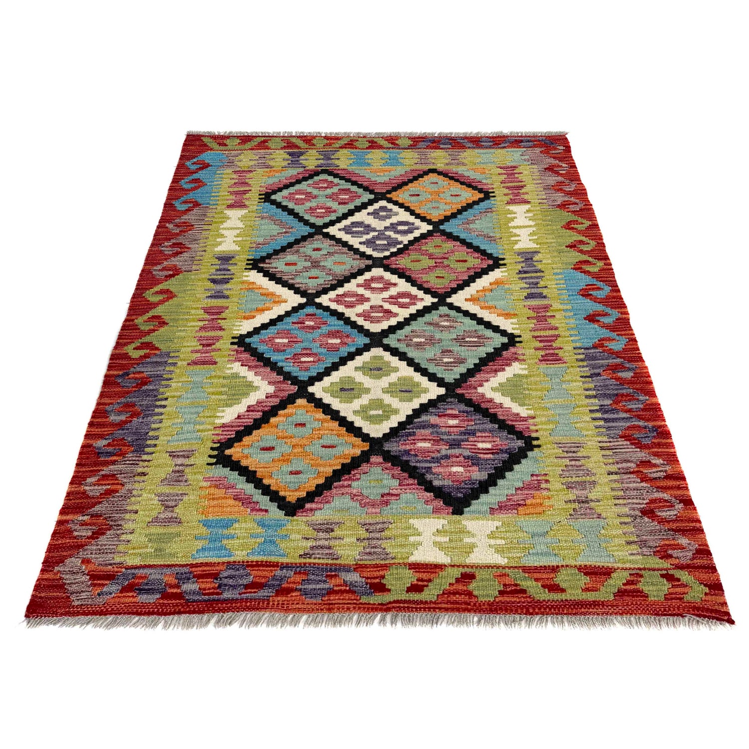 Handmade Vegetable Kilim 3' 6" x 5' 1" (ft) - No. R40044