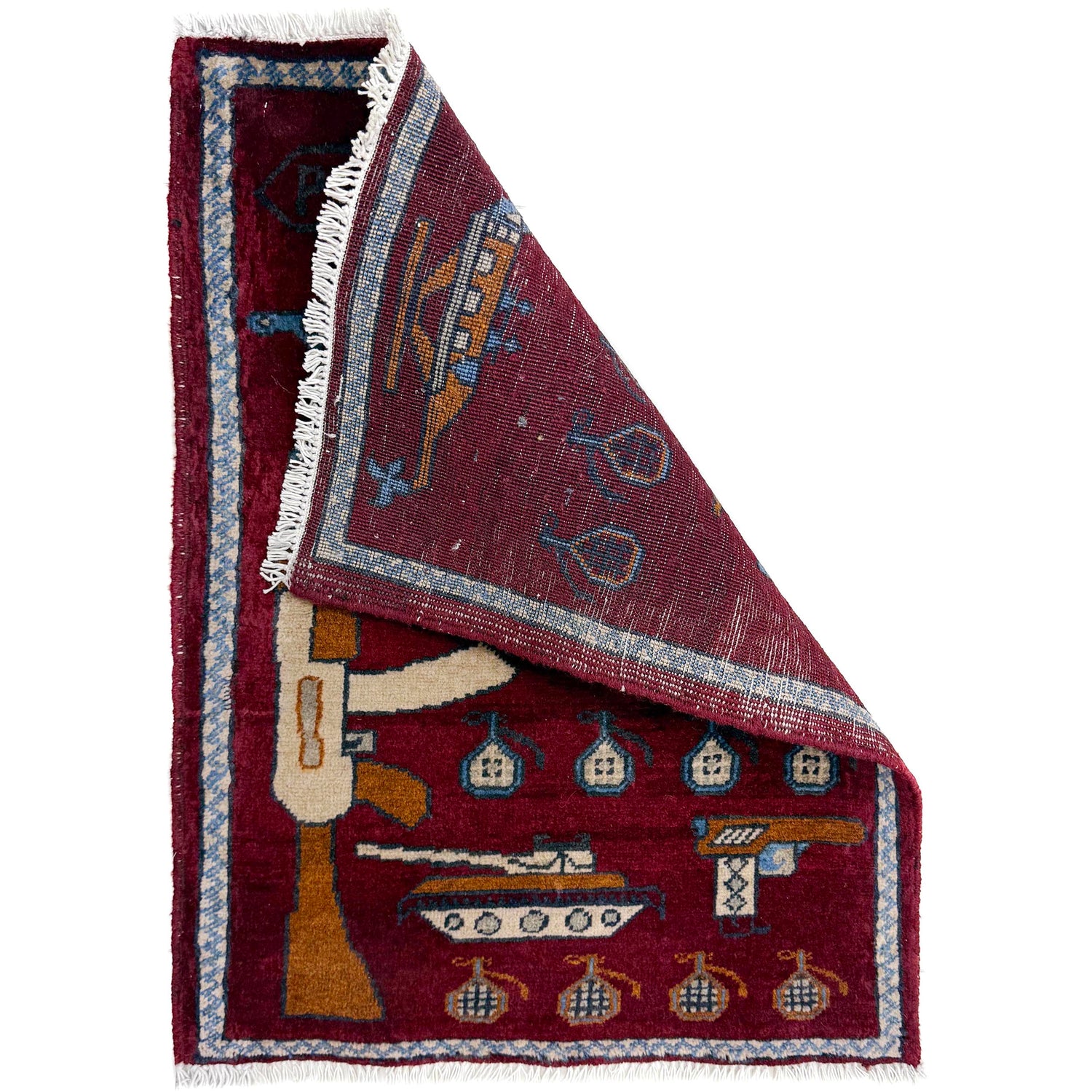 Hand Knotted War Rug 2' 0" x 2' 7" (ft) - No. R40048