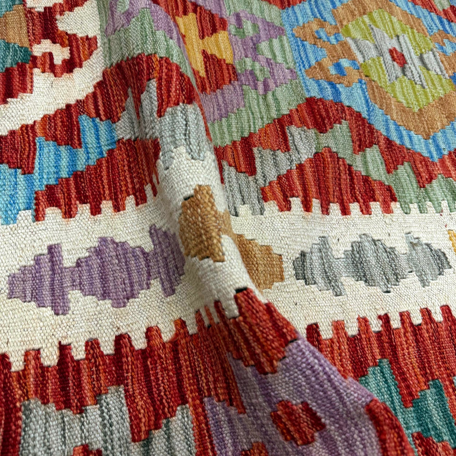 Handmade Vegetable Kelim 6' 9" x 9' 10" (ft) - No. R40053