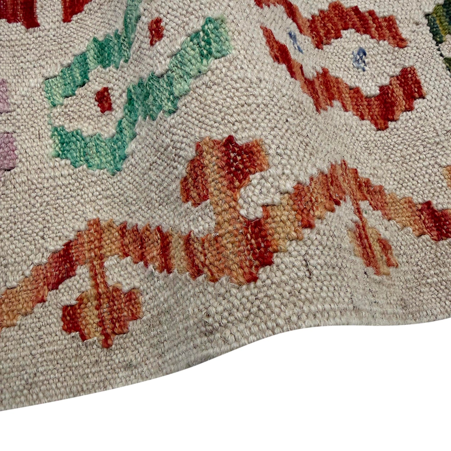 Handmade Vegetable Kilim 6' 11" x 9' 5" (ft) - No. R40054