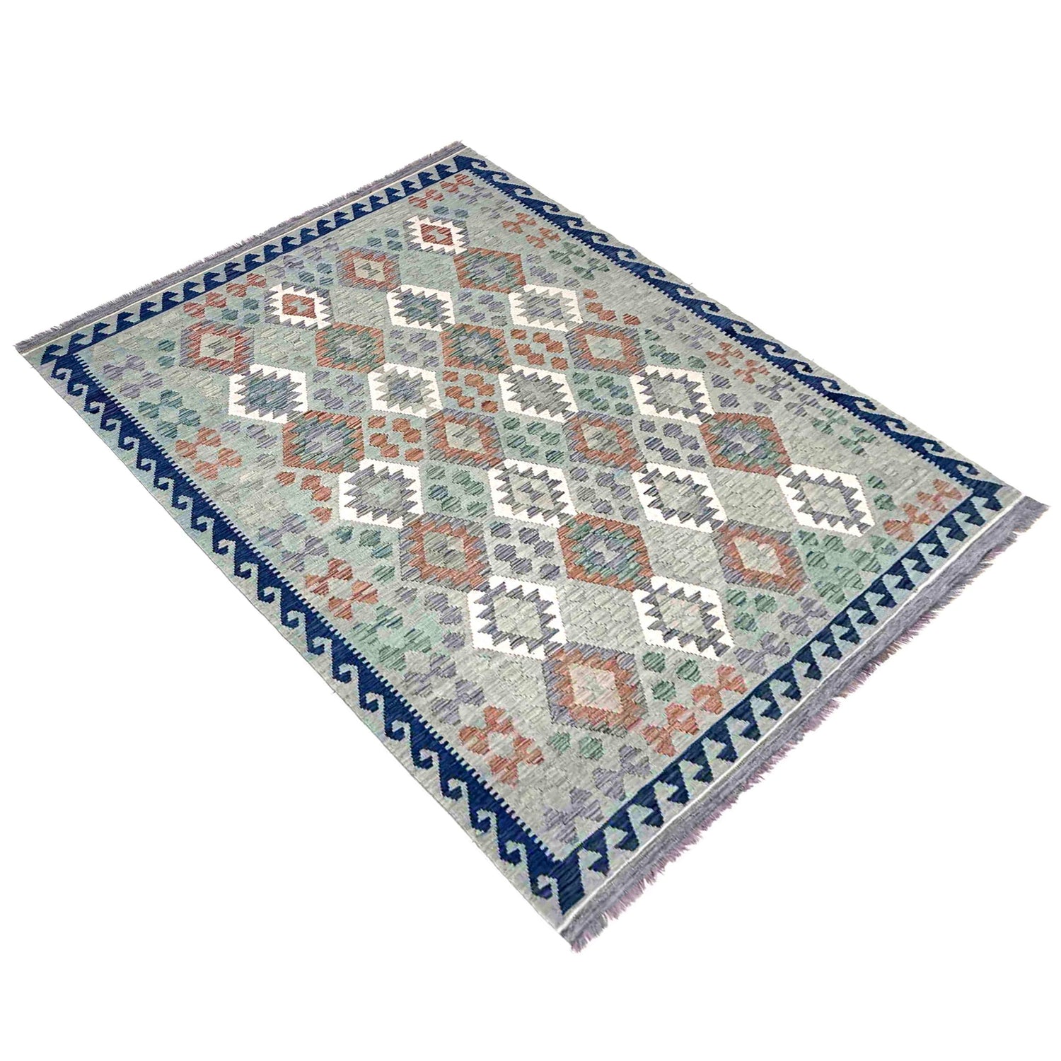 Handmade Vegetable Kilim 6' 9" x 9' 5" (ft) - No. R40055