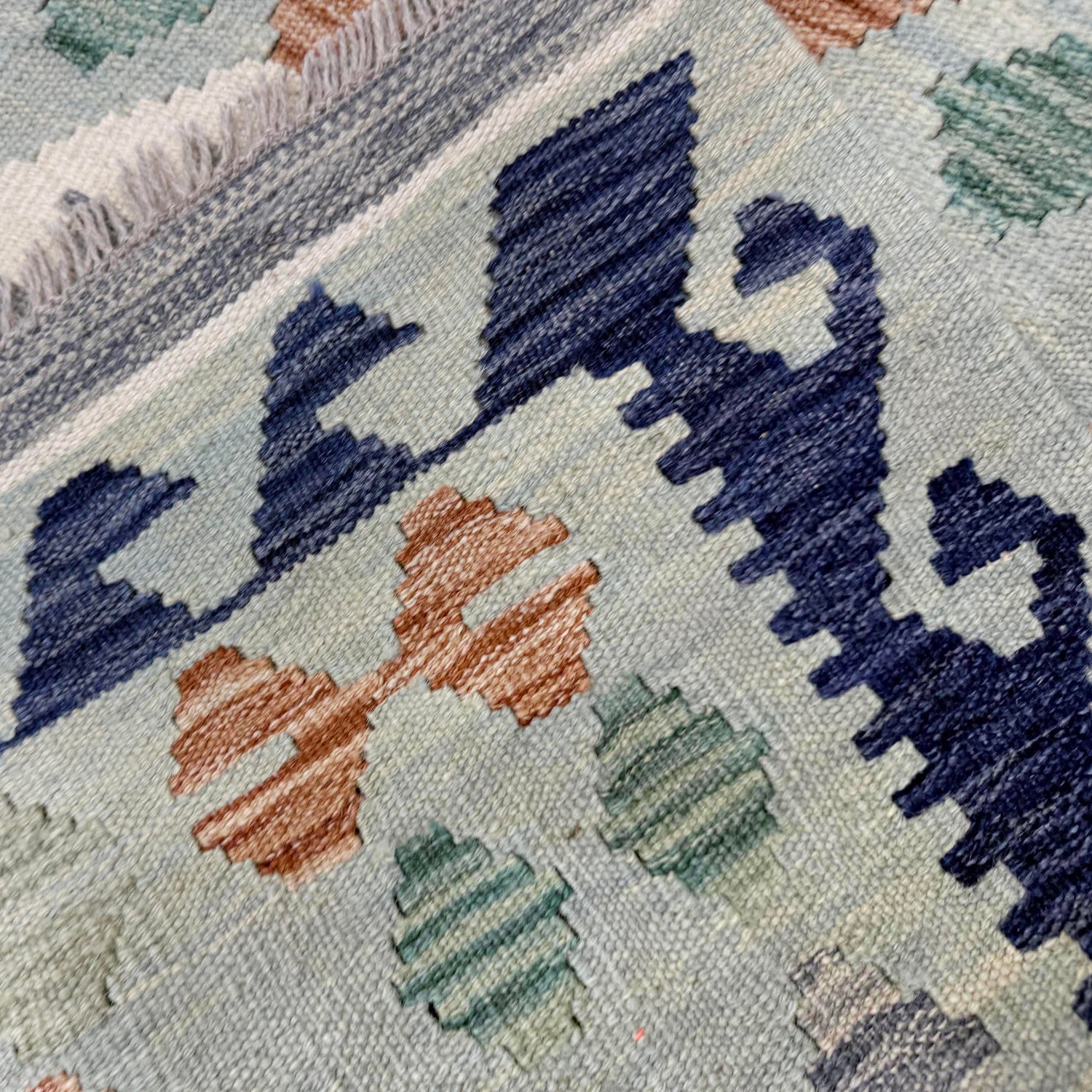 Handmade Vegetable Kilim 5' 11" x 8' 2" (ft) - No. R40056