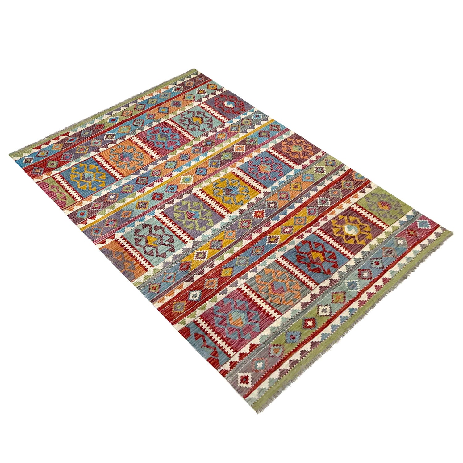 Handmade Vegetable Kilim 5' 8" x 8' 0" (ft) - No. R40057