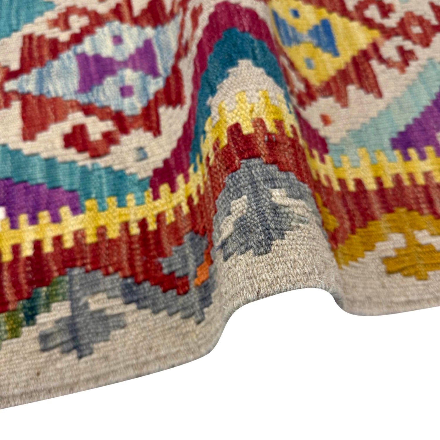 Handmade Vegetable Kelim 4' 1" x 6' 4" (ft) - No. R40058