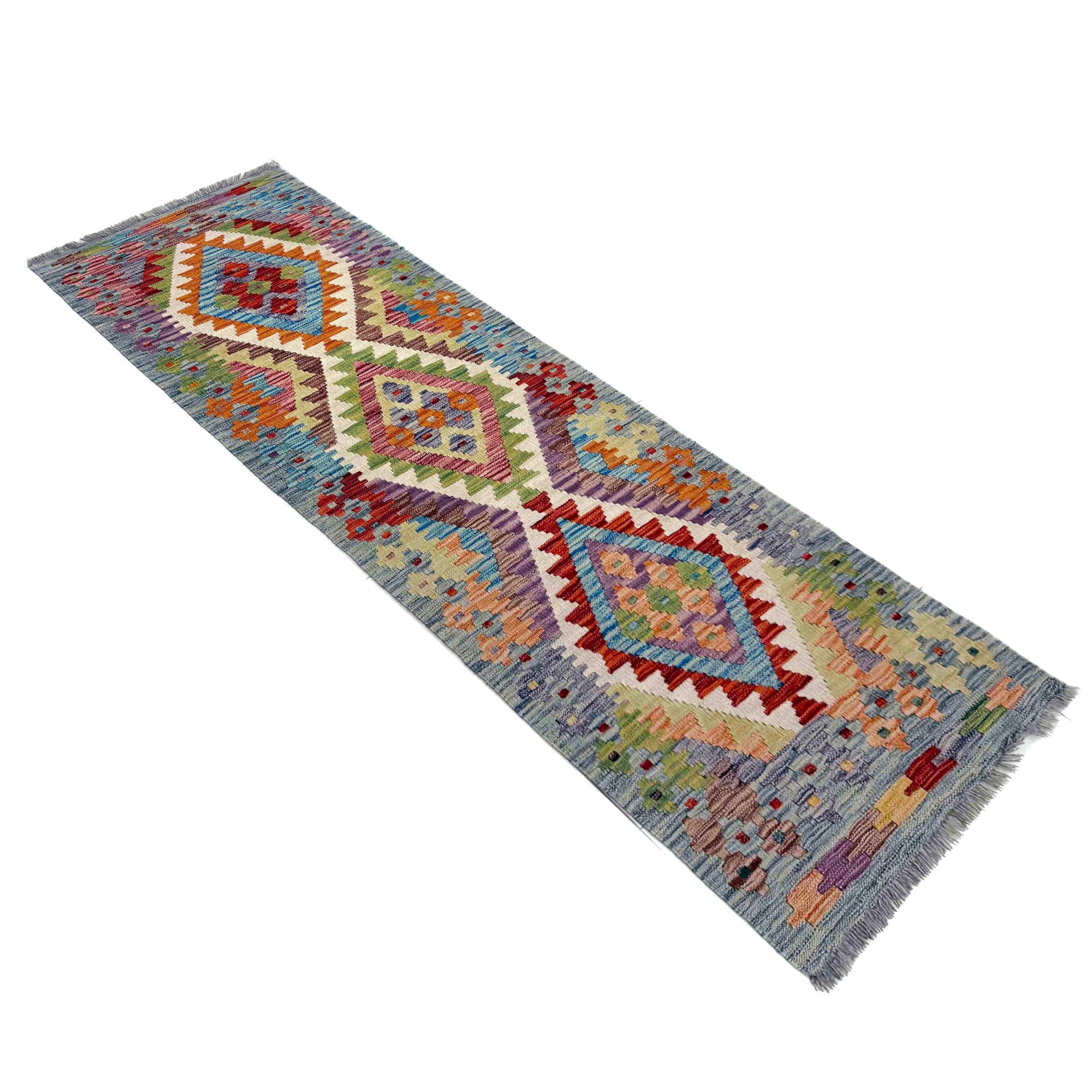 Vegetable Kilim Runner 2' 0" x 6' 9" (ft)- No. R40067