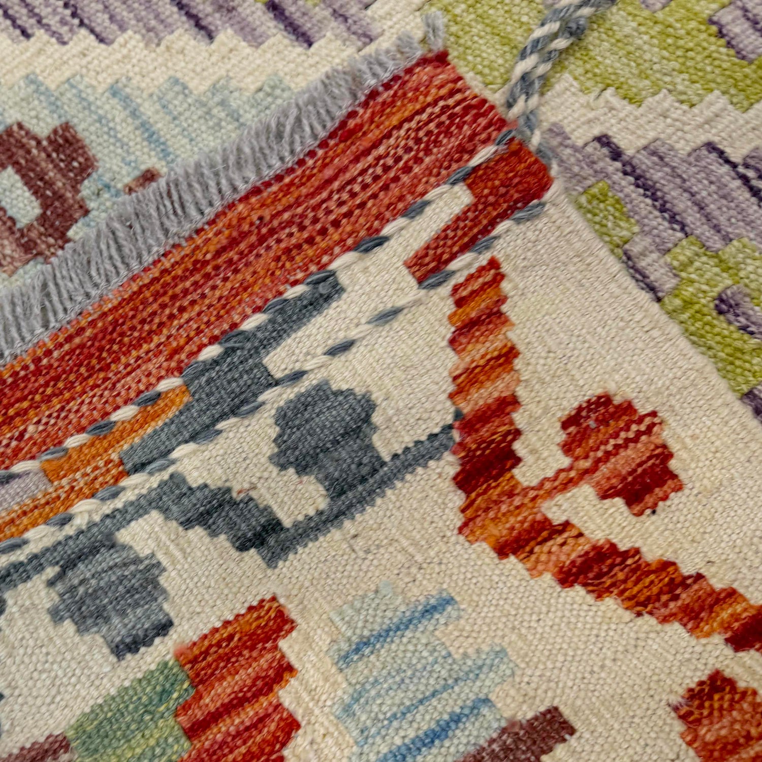 Handmade Vegetable Kilim 2' 7" x 4' 2" (ft) - No. R40074