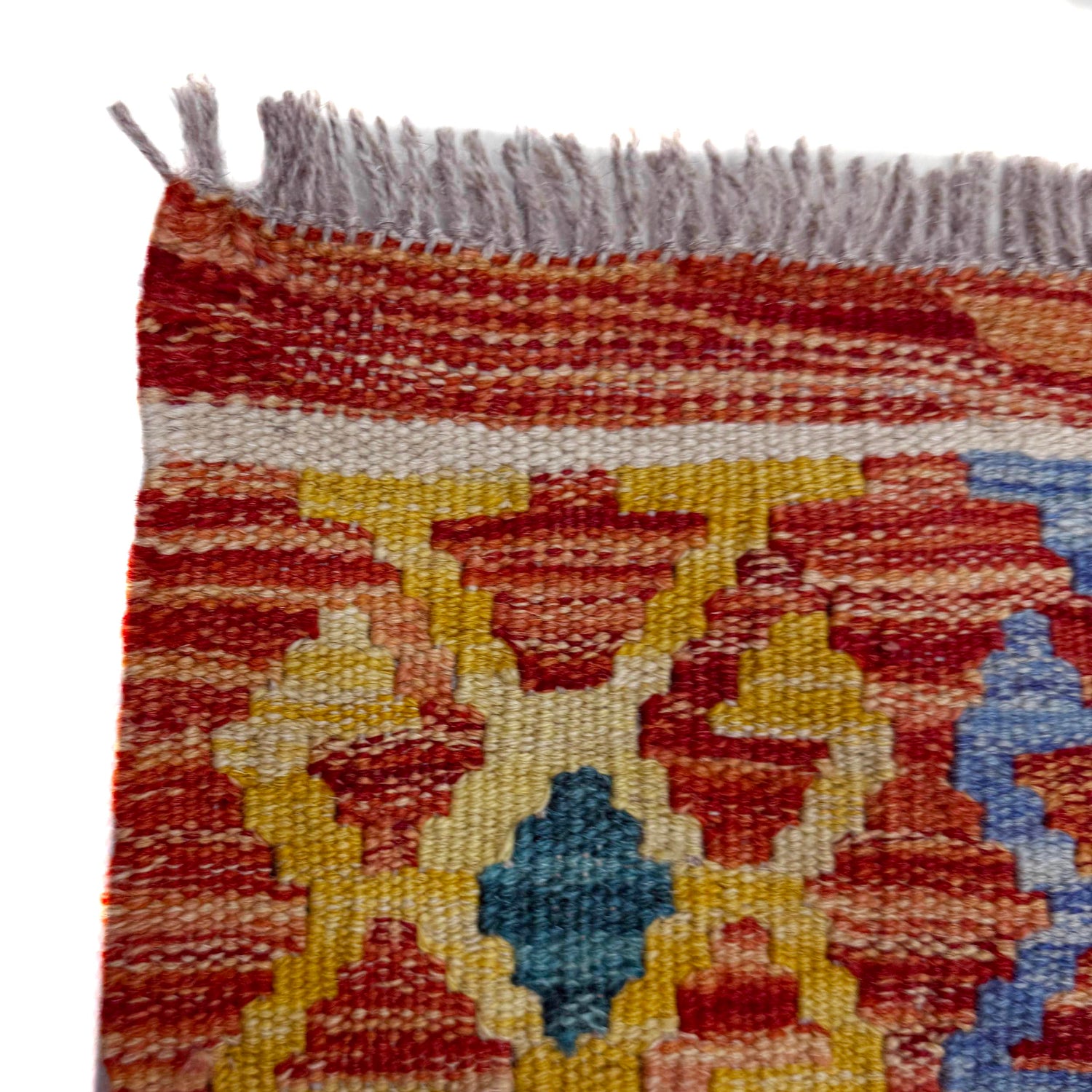 Handmade Vegetable Kelim 2' 9" x 4' 2" (ft) - No. R40078