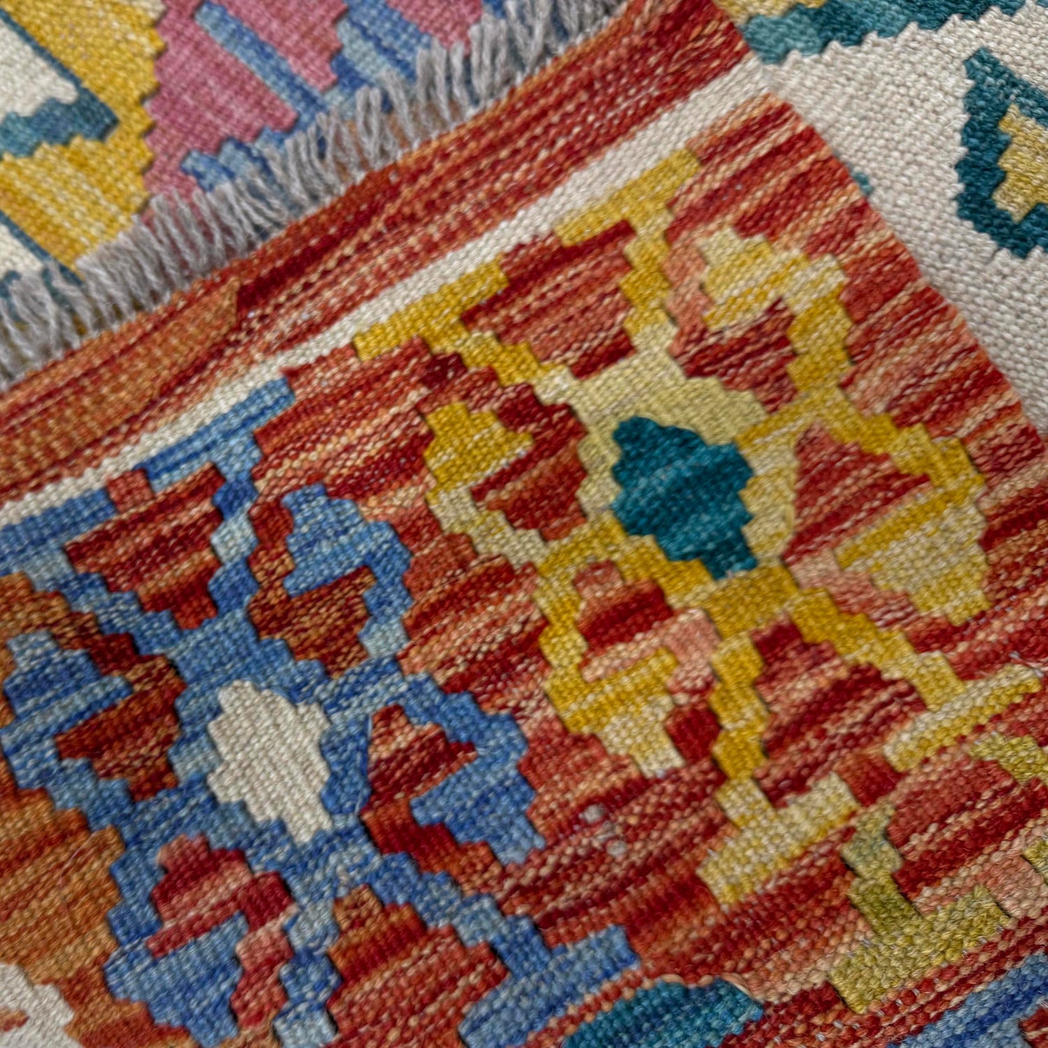 Handmade Vegetable Kelim 2' 9" x 4' 2" (ft) - No. R40078