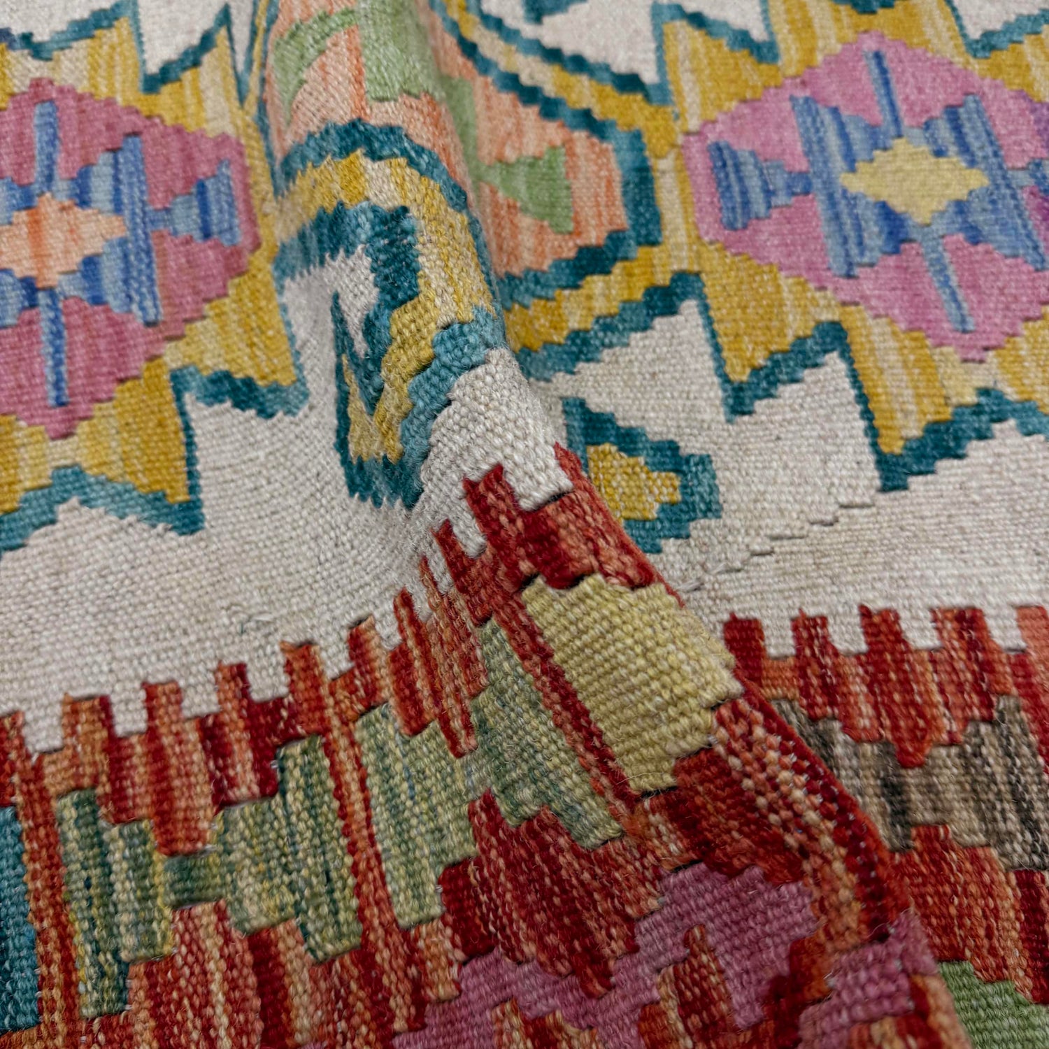 Handmade Vegetable Kelim 2' 9" x 4' 2" (ft) - No. R40078
