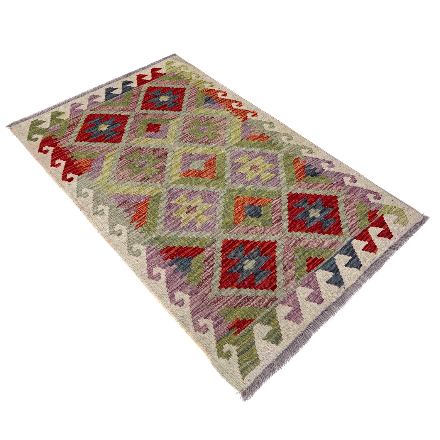 Handmade Vegetable Kilim 2' 7" x 4' 1" (ft) - No. R40079