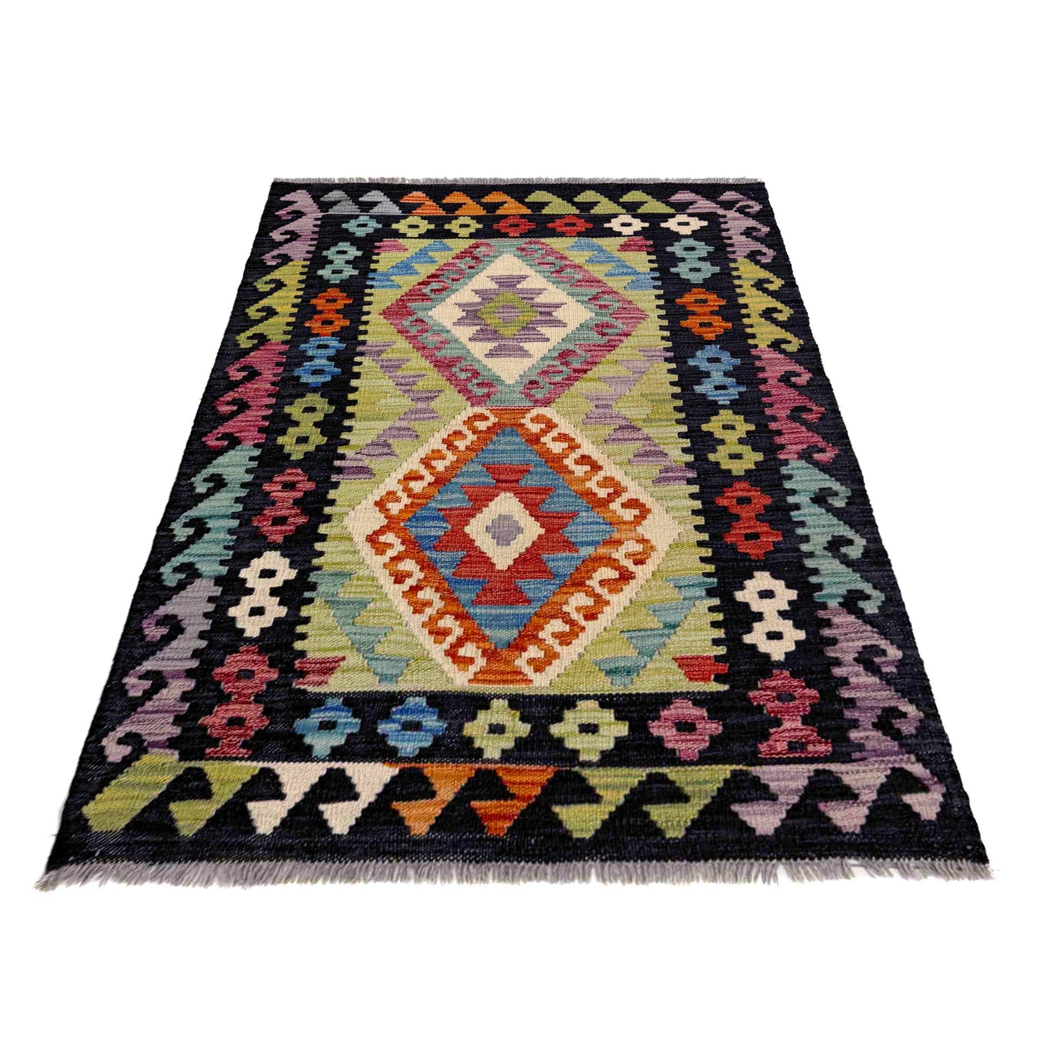 Handmade Vegetable Kilim 2' 9" x 3' 11" (ft) - No. R40081