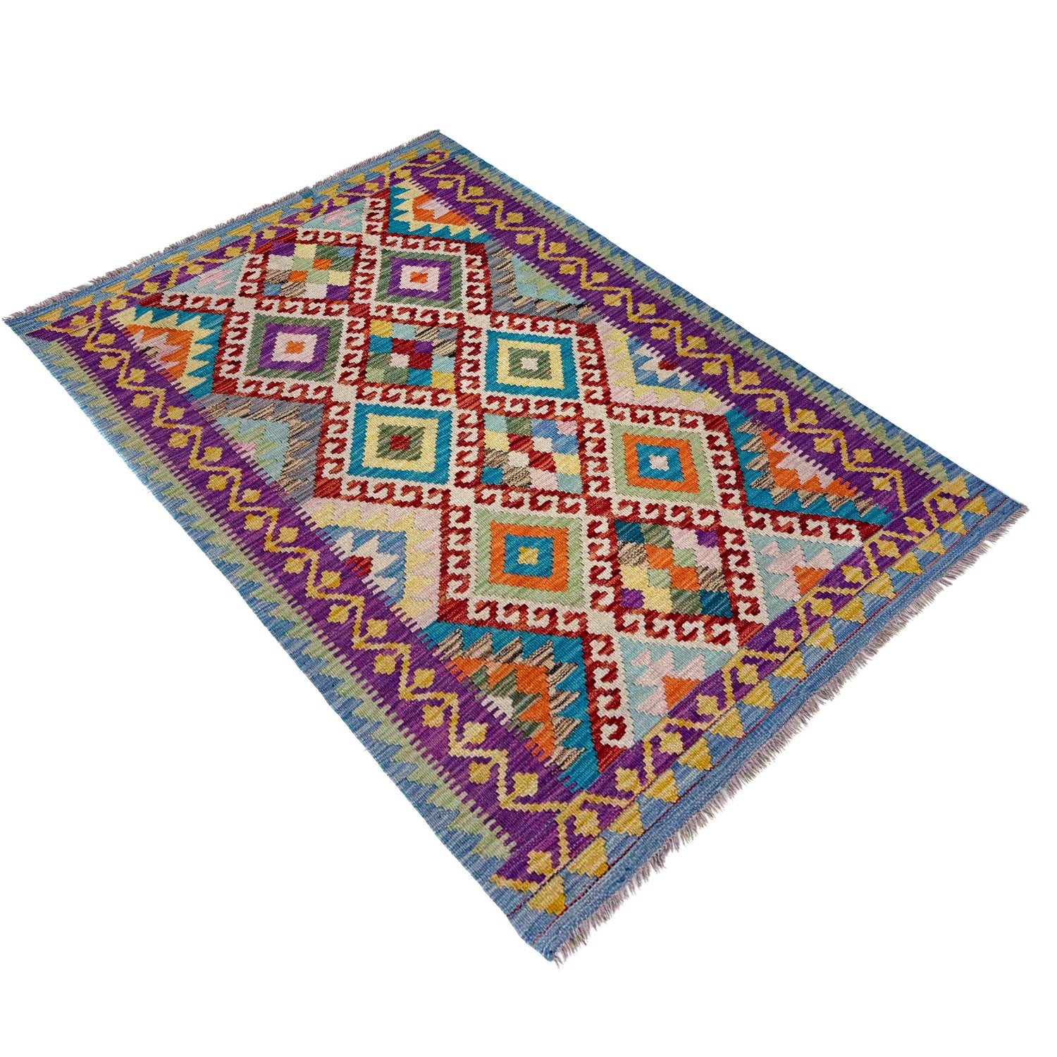 Handmade Vegetable Kilim 3' 5" x 4' 10" (ft) - No. R40085