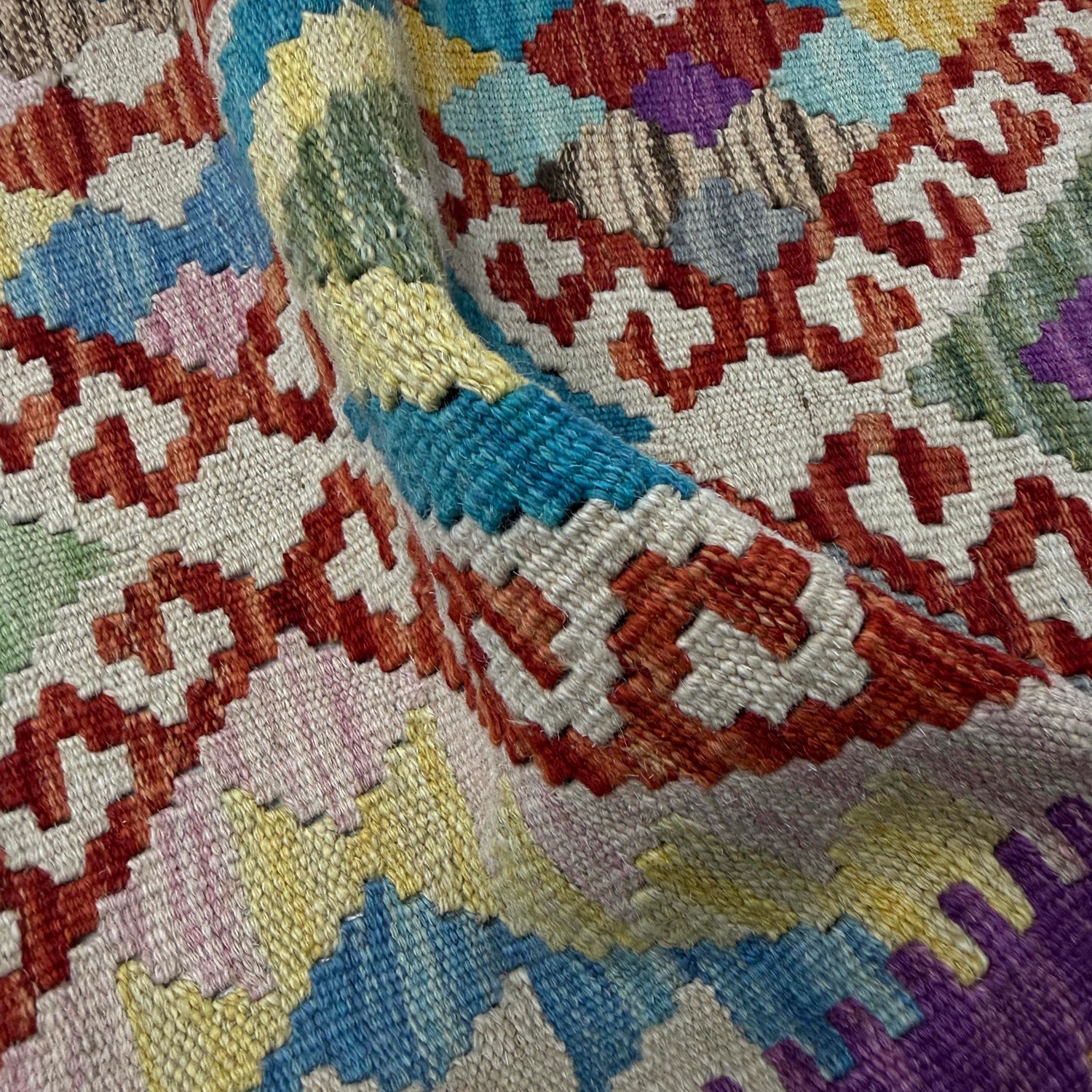 Handmade Vegetable Kilim 3' 5" x 4' 10" (ft) - No. R40085