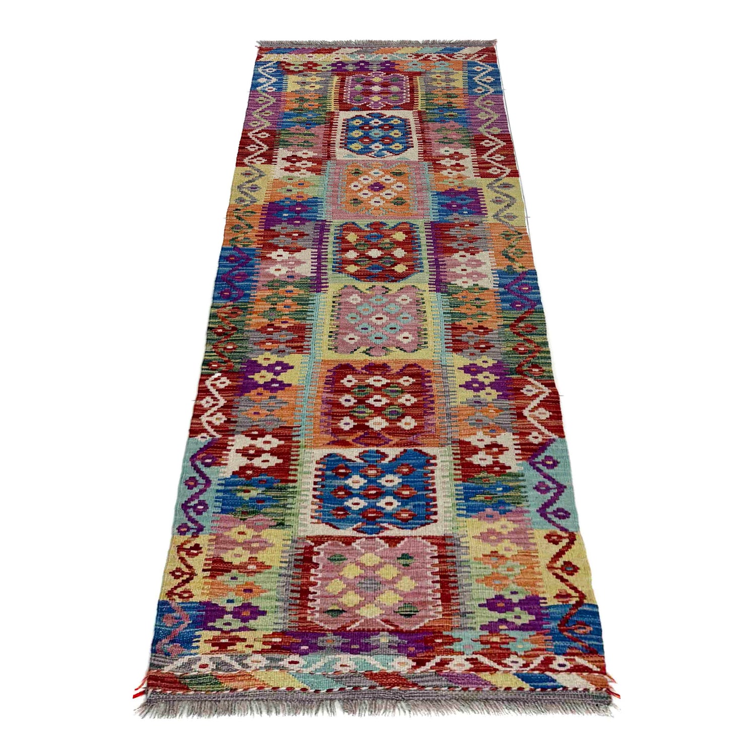 Vegetable Kilim Runner 2' 1" x 6' 10" (ft)- No. R40086