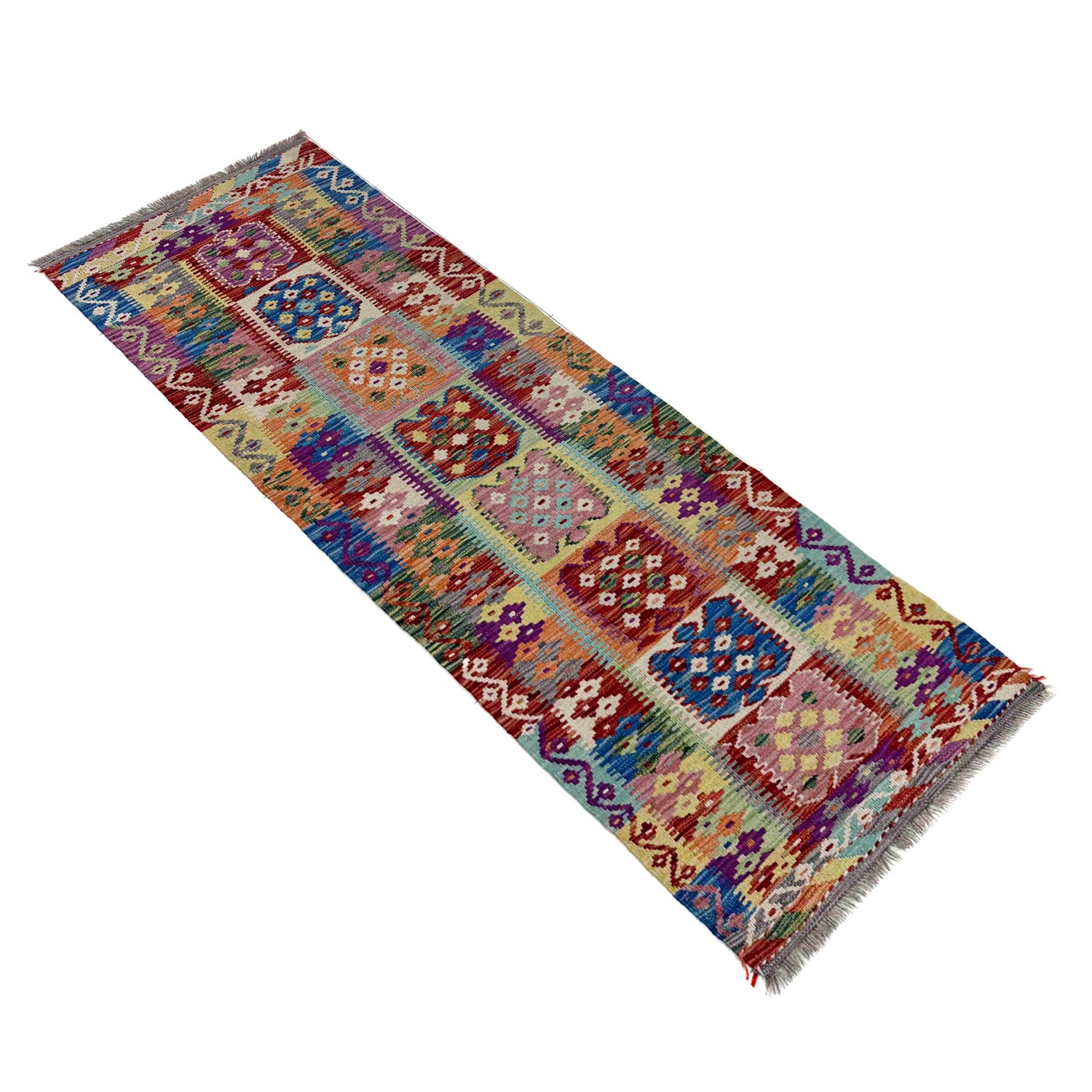 Vegetable Kilim Runner 2' 1" x 6' 10" (ft)- No. R40086