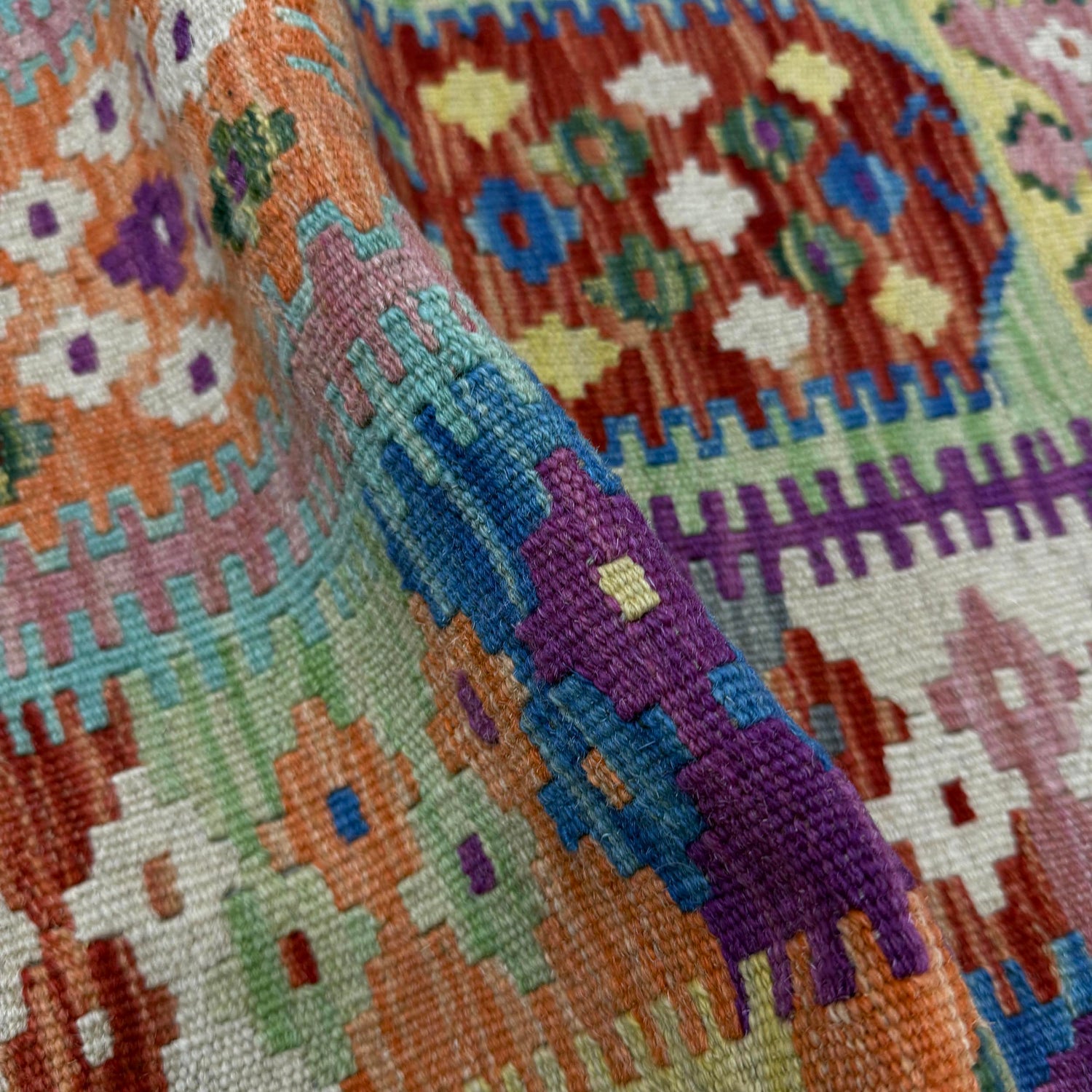Vegetable Kilim Runner 2' 1" x 6' 10" (ft)- No. R40086