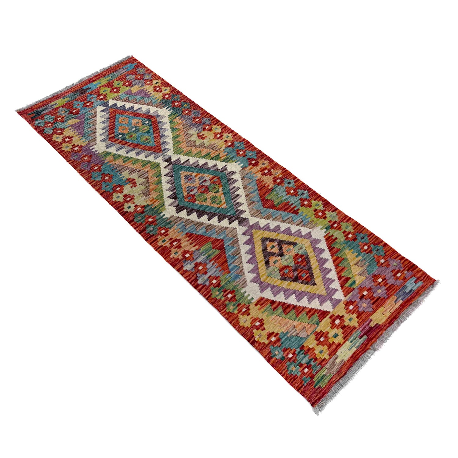 Vegetable Kelim Runner 2' 3" x 6' 6" (ft)- No. R40087