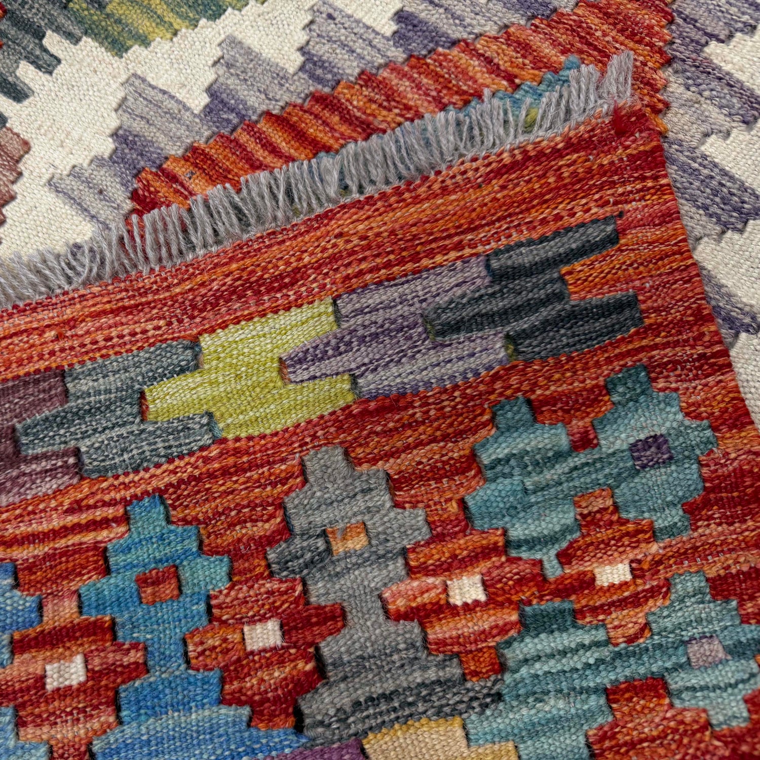 Vegetable Kelim Runner 2' 3" x 6' 6" (ft)- No. R40087