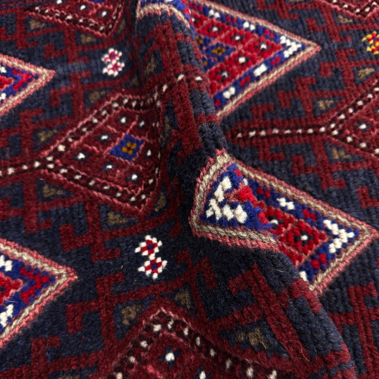 Red Color Mashwani Short Runner 2' 0" x 8' 2" (ft) - No. R40161