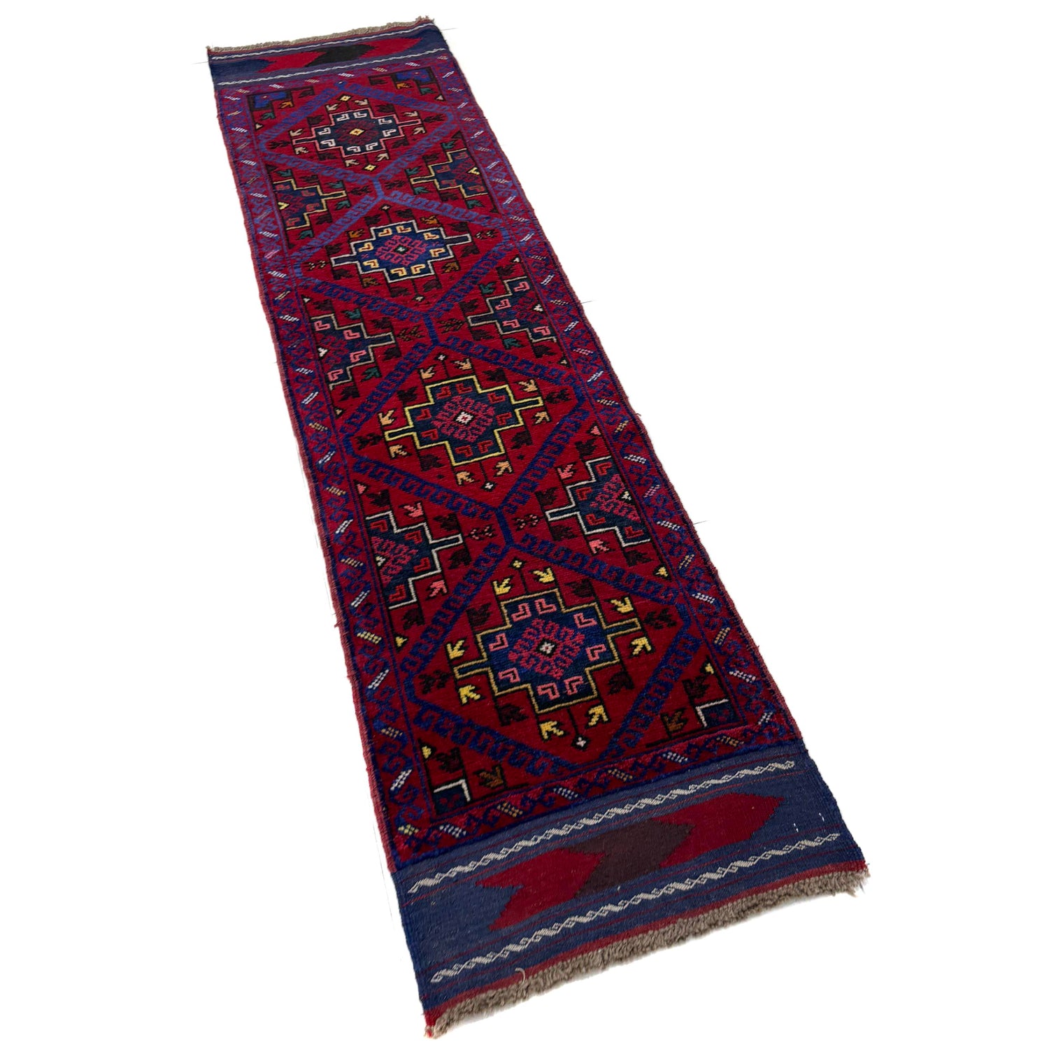 Multi Color Mashwani Short Runner 2' 0" x 8' 0" (ft) - No. R40169