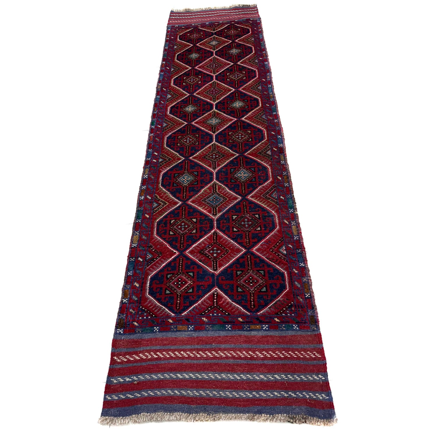 Red Color Mashwani Short Runner 2' 2" x 8' 7" (ft) - No. R40173