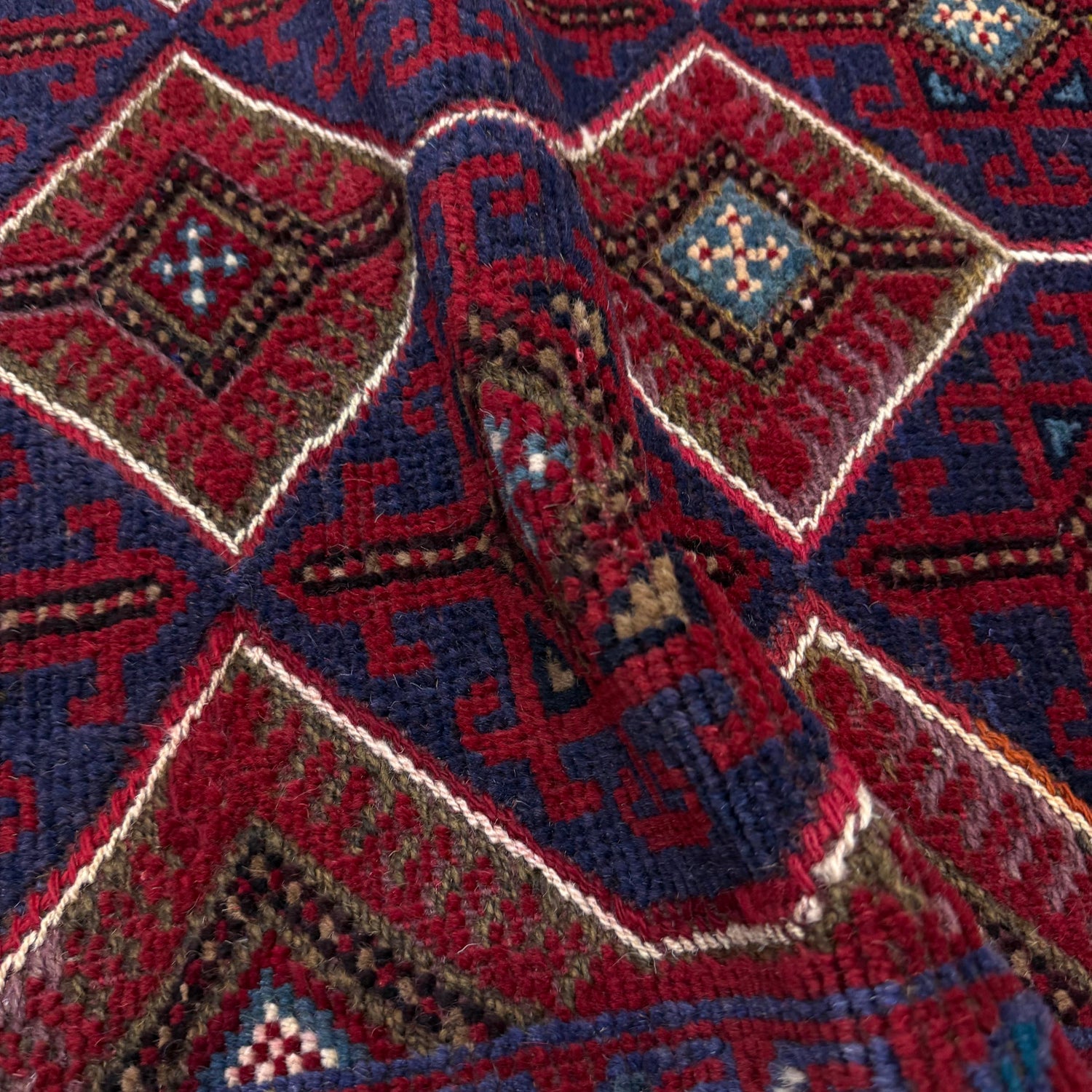 Red Color Mashwani Short Runner 2' 2" x 8' 7" (ft) - No. R40173