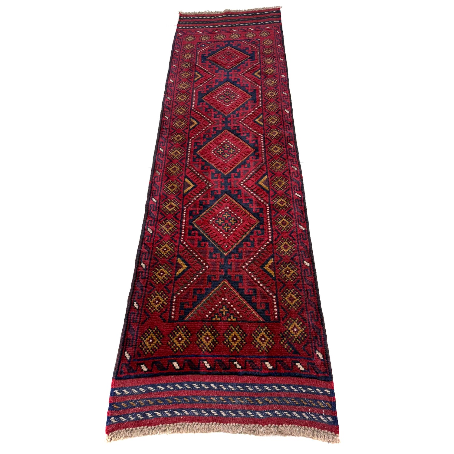 Red Color Mashwani Short Runner 2' 1" x 7' 6" (ft) - No. R40182