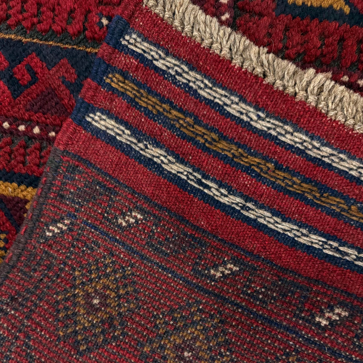 Red Color Mashwani Short Runner 2' 1" x 7' 6" (ft) - No. R40182
