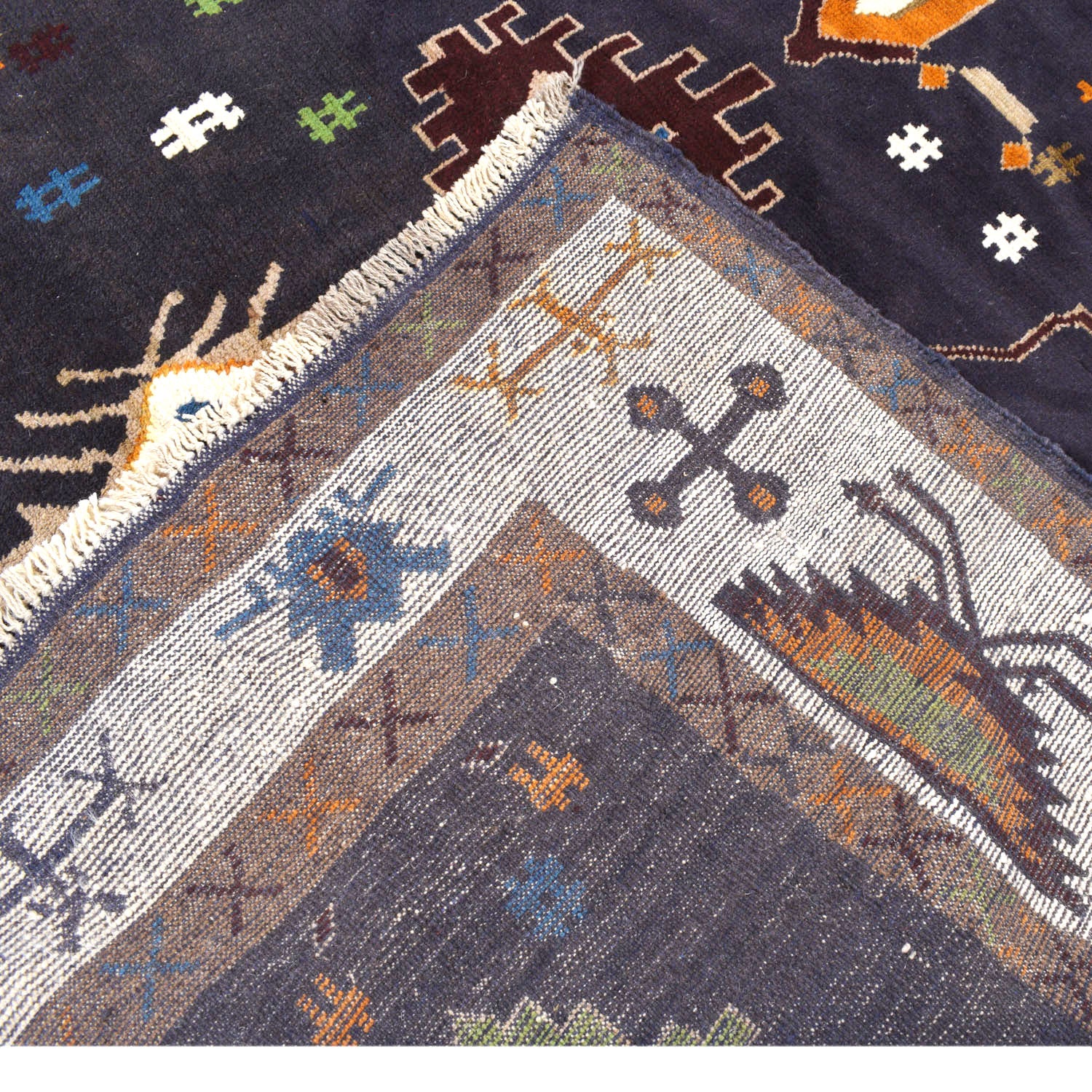 Black Color Modern Oushak Rug 6' 9 x 8' 8 (ft) - No. W11878