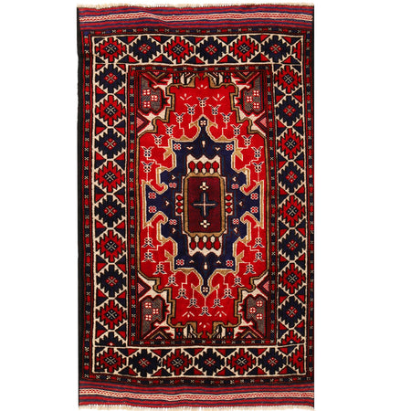 Traditional Barjasta Kilim Rug 2' 11" x 4' 10" (ft) - No. W12526