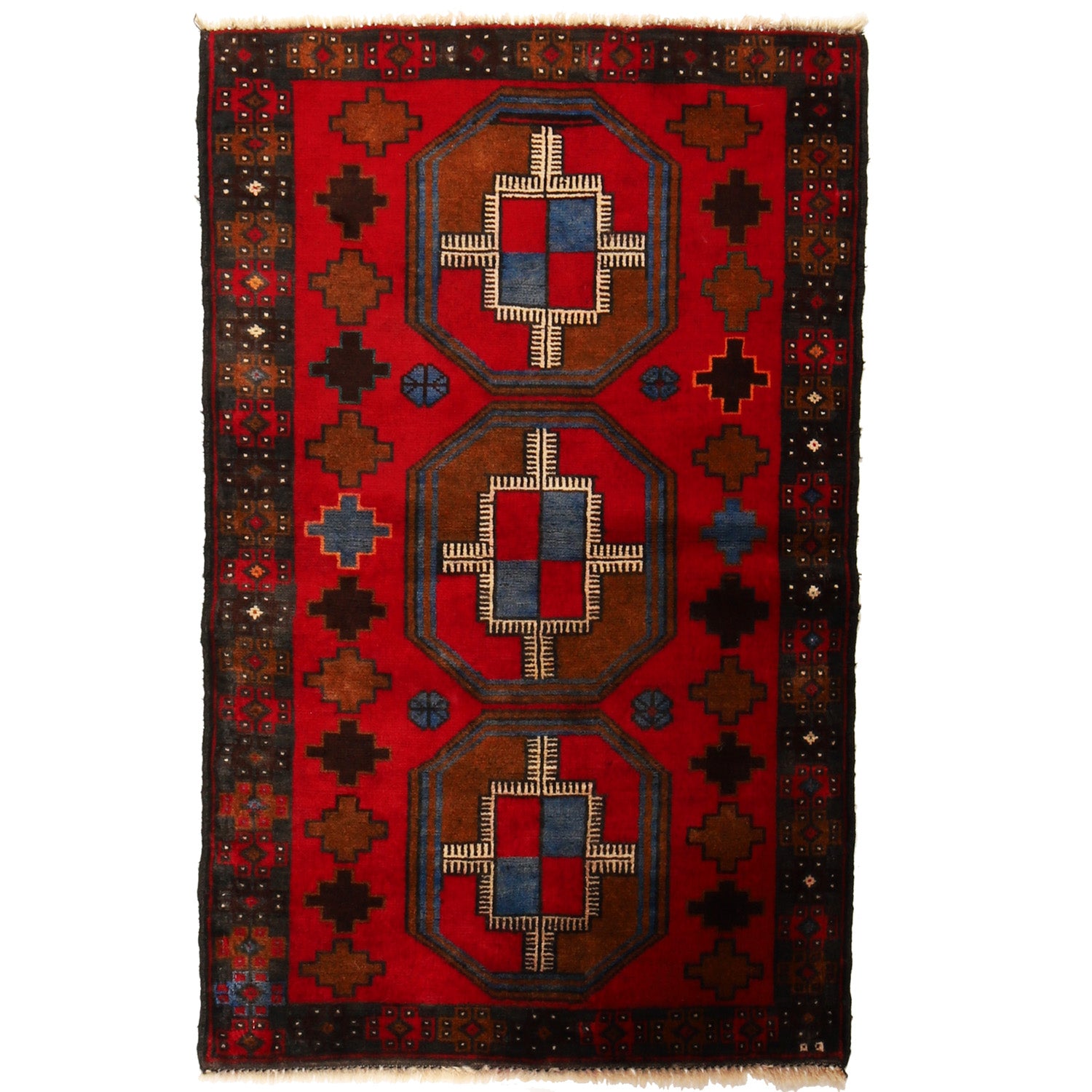 Traditional Baloch Rug 2' 6 x 4' 1 (ft) - No. W12556