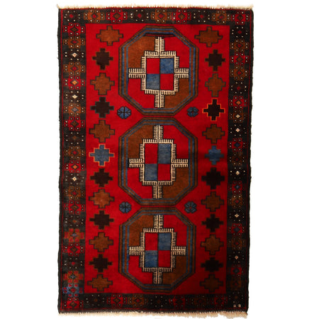 Traditional Baloch Rug 2' 6 x 4' 1 (ft) - No. W12556