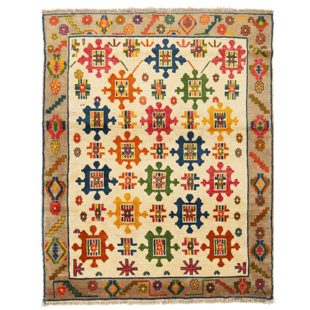 Ivory Color Baluchi Rug 4' 9 x 6' 2 (ft) - No. W12695