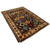 Black Color Baluchi Rug 5' 5 x 7' 3 (ft) - No. W12698