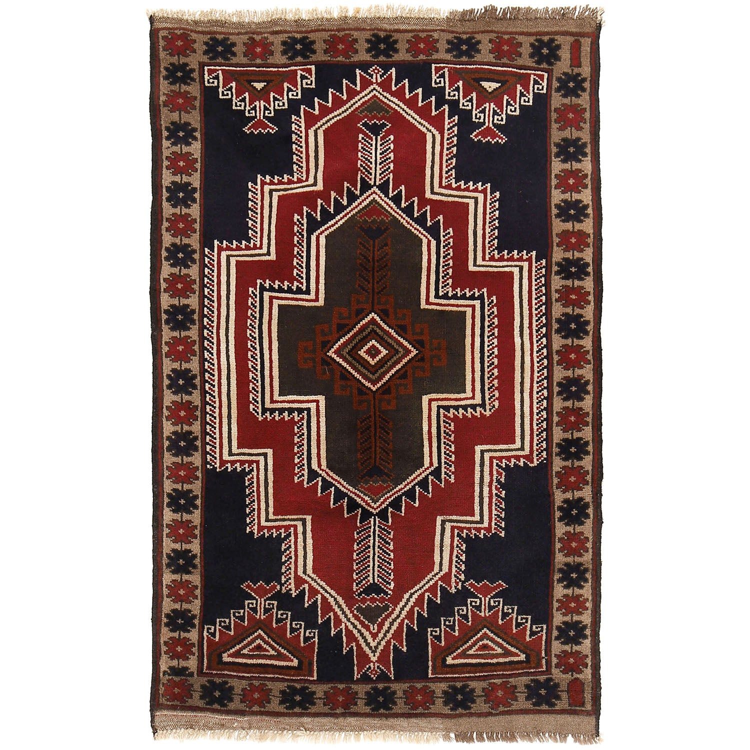 Handmade Baluchi Rug 2' 9 x 4' 5 (ft) - No. W13515