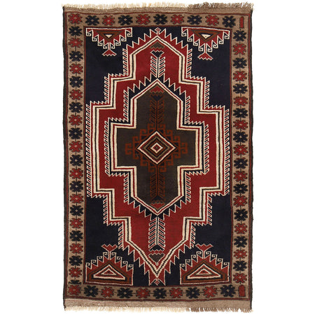 Handmade Baluchi Rug 2' 9 x 4' 5 (ft) - No. W13515