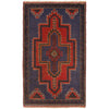 Blue Color Baluchi Rug 2' 8 x 4' 7 (ft) - No. W13540