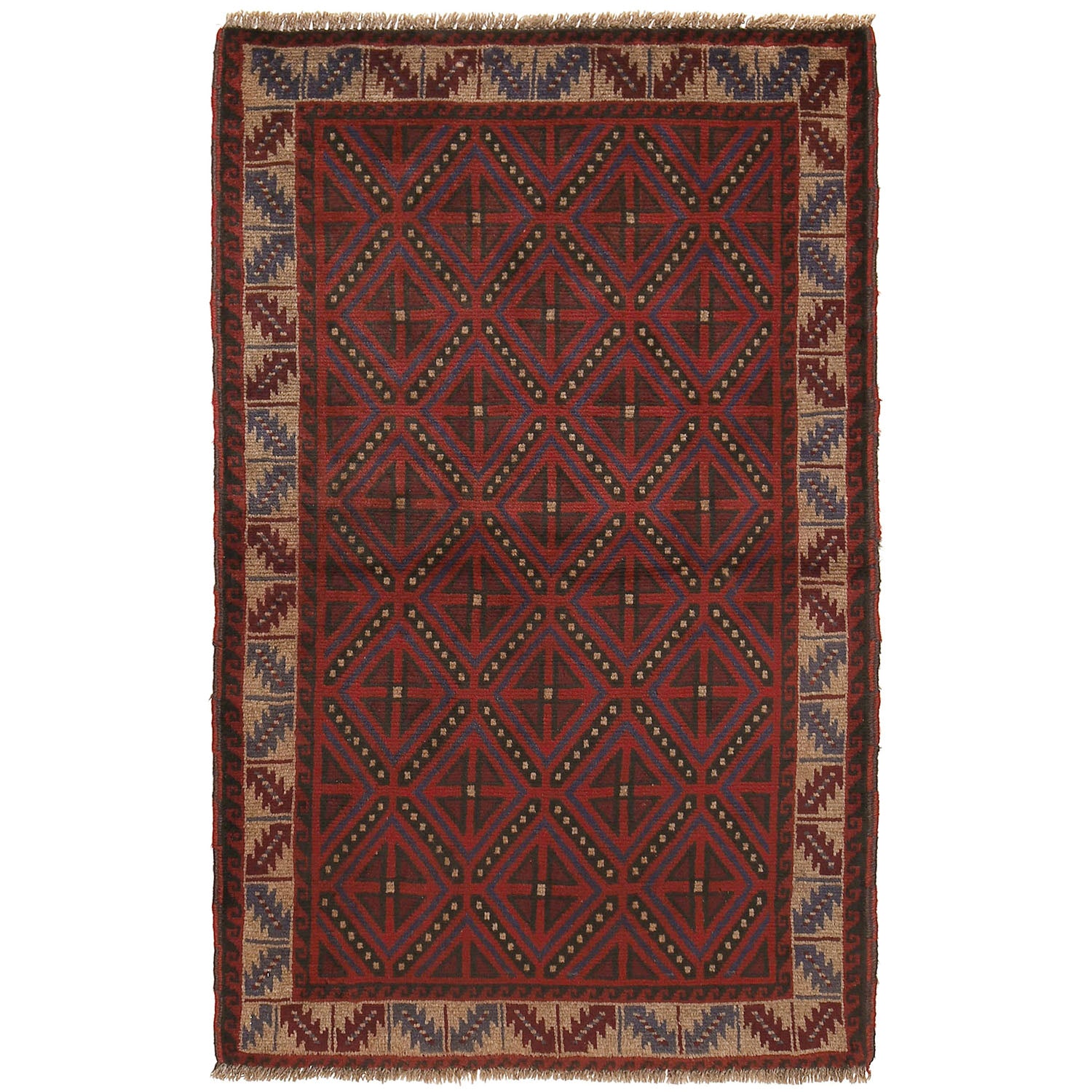 Traditional Baloch Rug 2' 6 x 4' 5 (ft) - No. W13543