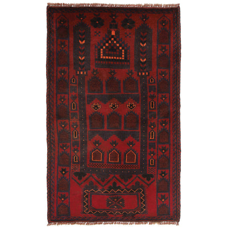Multi Color Prayer Rug 3' 0" x 5' 0" (ft) - No. W13551