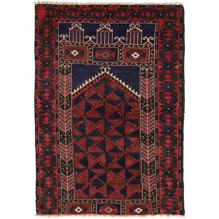 Islamic Prayer Rug 2' 10" x 4' 4" (ft) - No. W13557