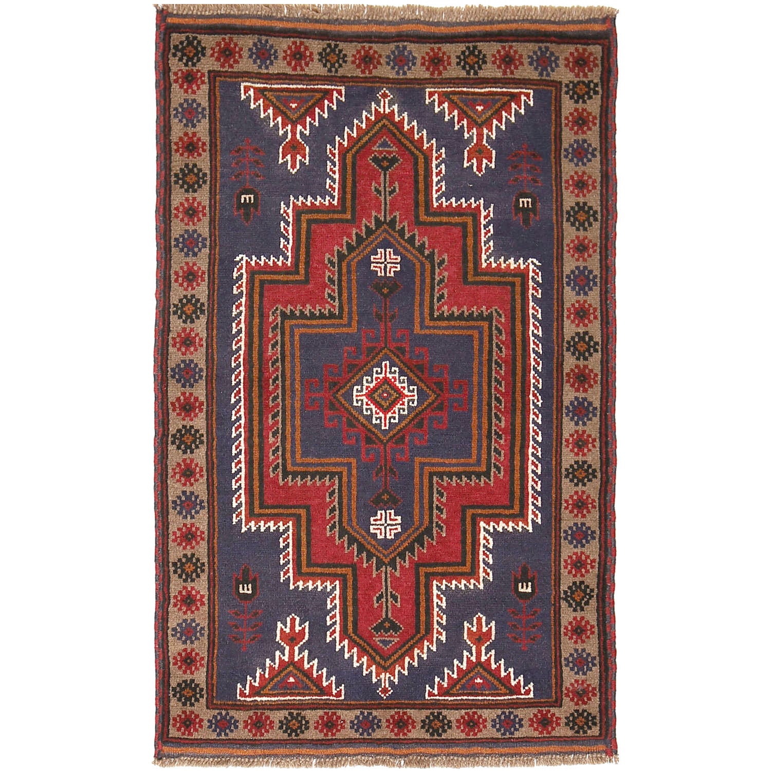 Handmade Baluchi Rug 2' 9 x 4' 6 (ft) - No. W13661