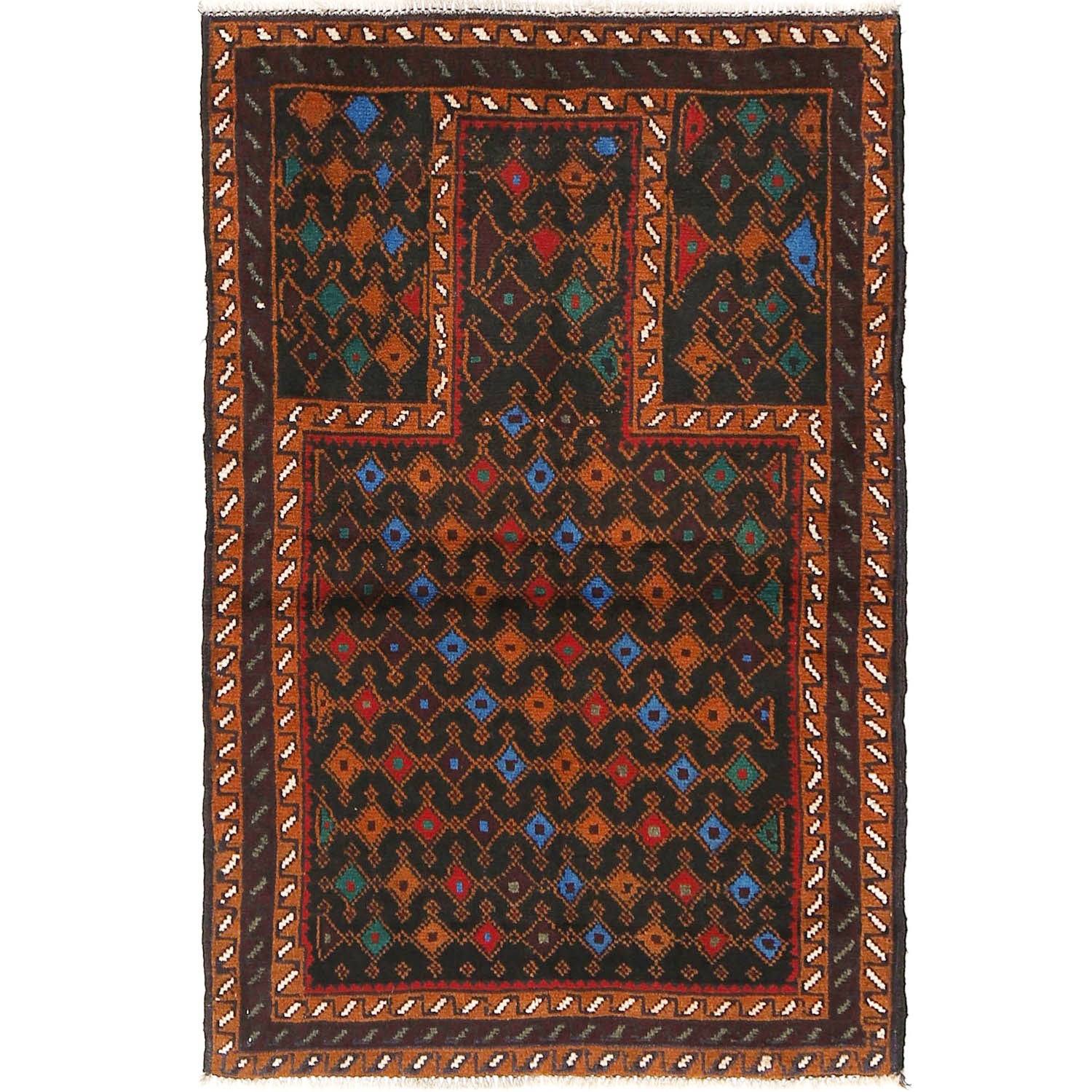 Islamic Prayer Rug 2' 7" x 4' 1" (ft) - No. W13799