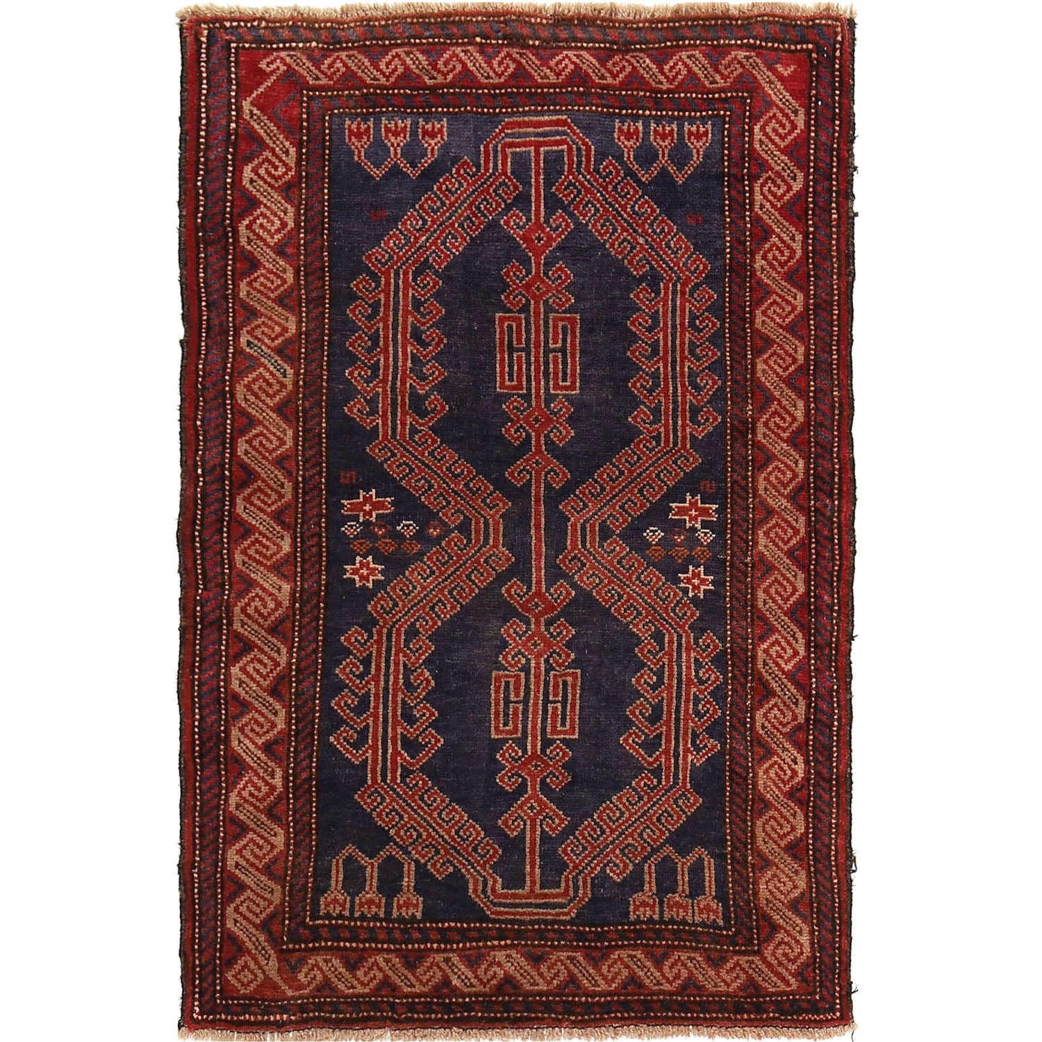 Traditional Baloch Rug 2' 9 x 4' 1 (ft) - No. W13807